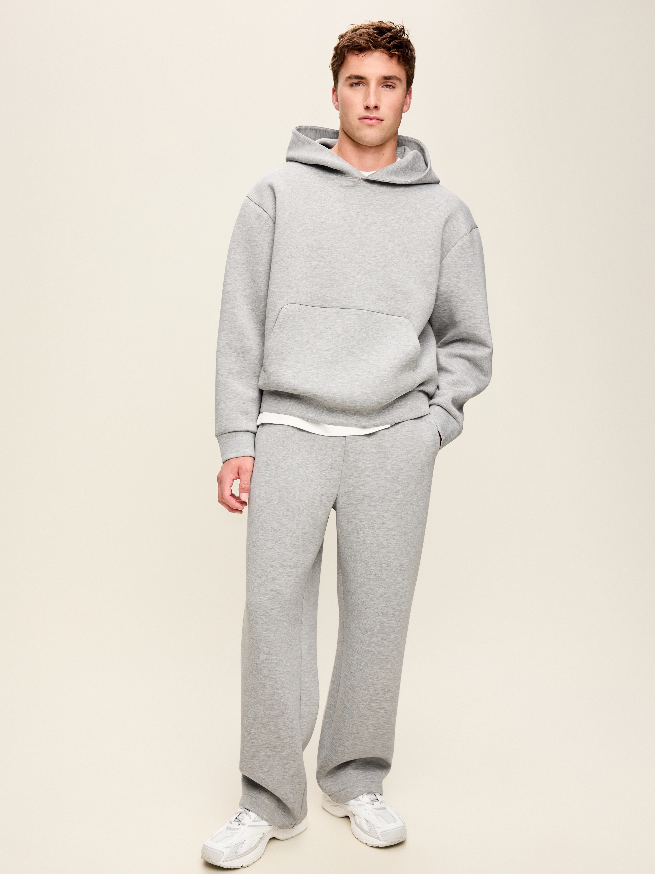 Bounce Fleece Oversized Pullover Hoodie - Heather Gray - 3