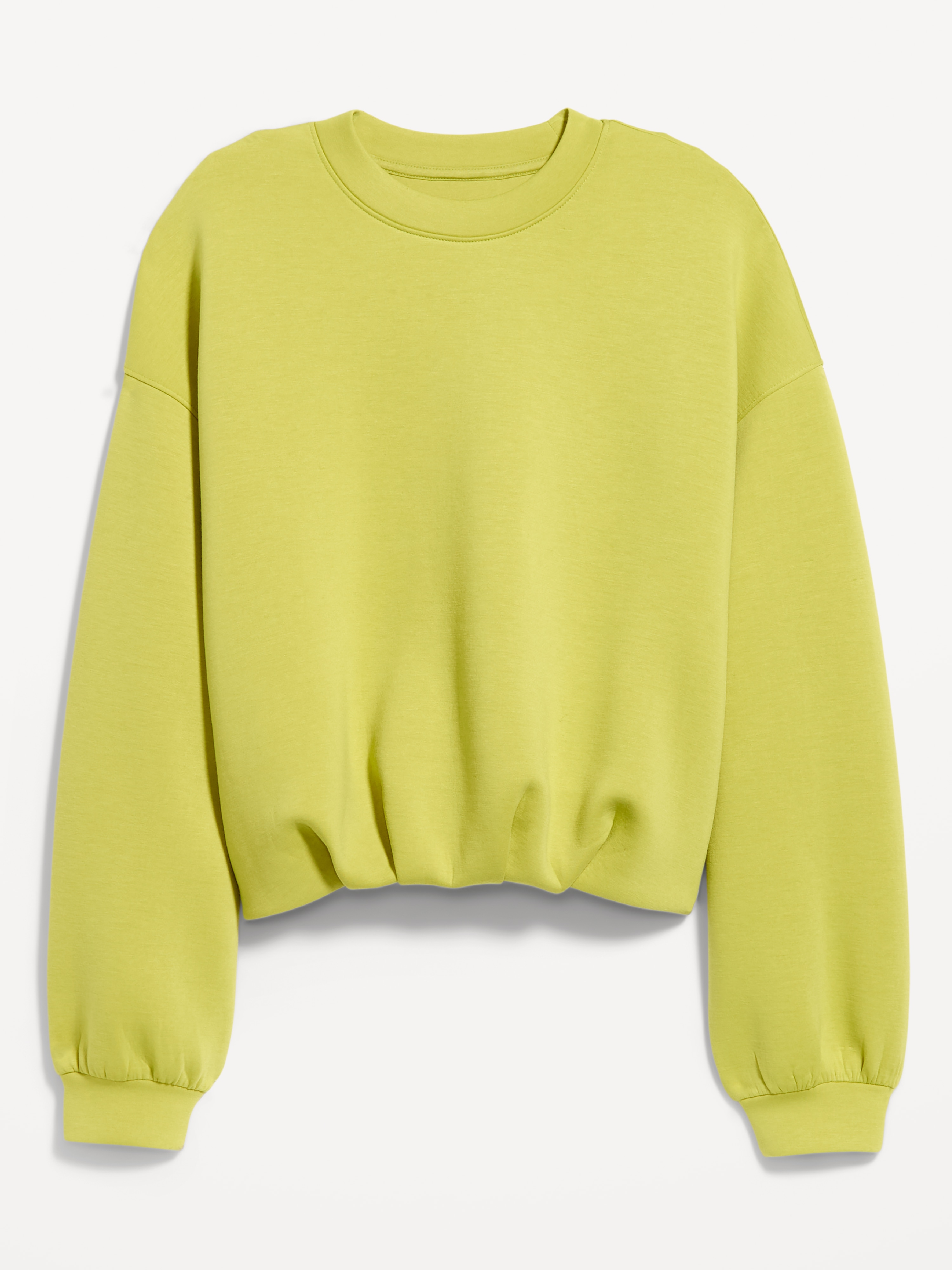 Bounce Fleece Bubble-Hem Sweatshirt - Marshy Grass - 10
