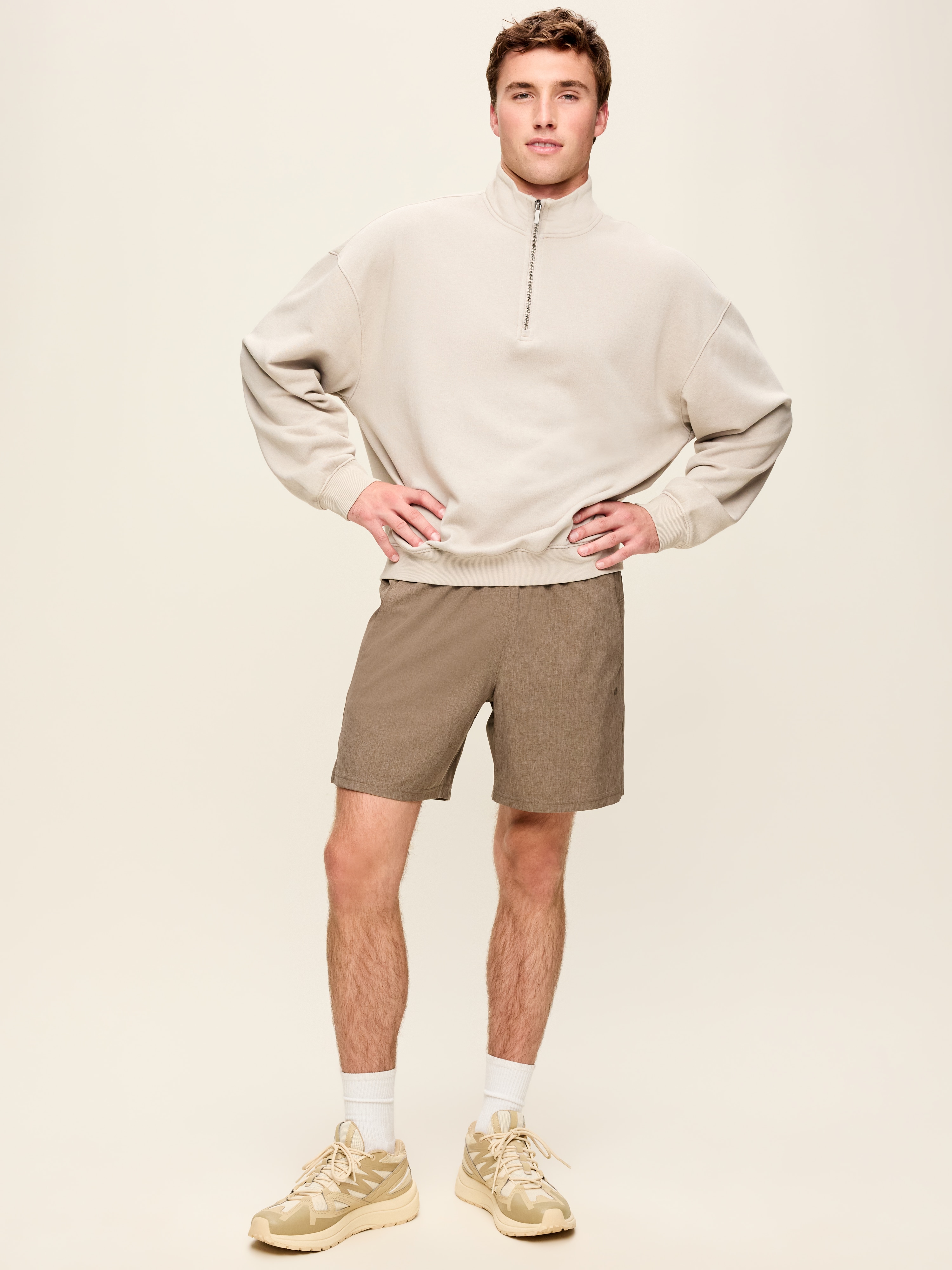StretchTech Workout Shorts -- 7-inch inseam - Saddle Brown - 2