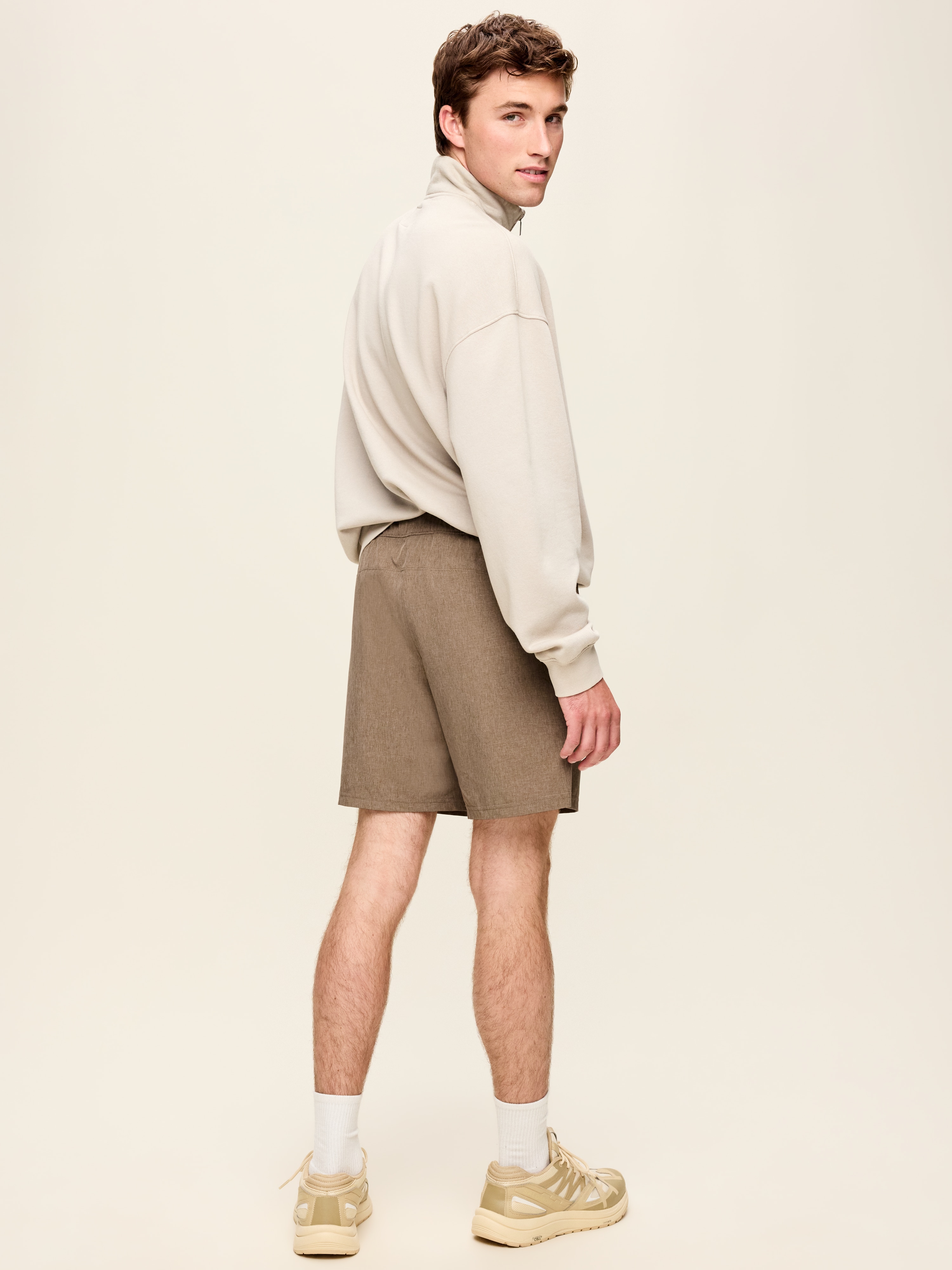 StretchTech Workout Shorts -- 7-inch inseam - Saddle Brown - 4