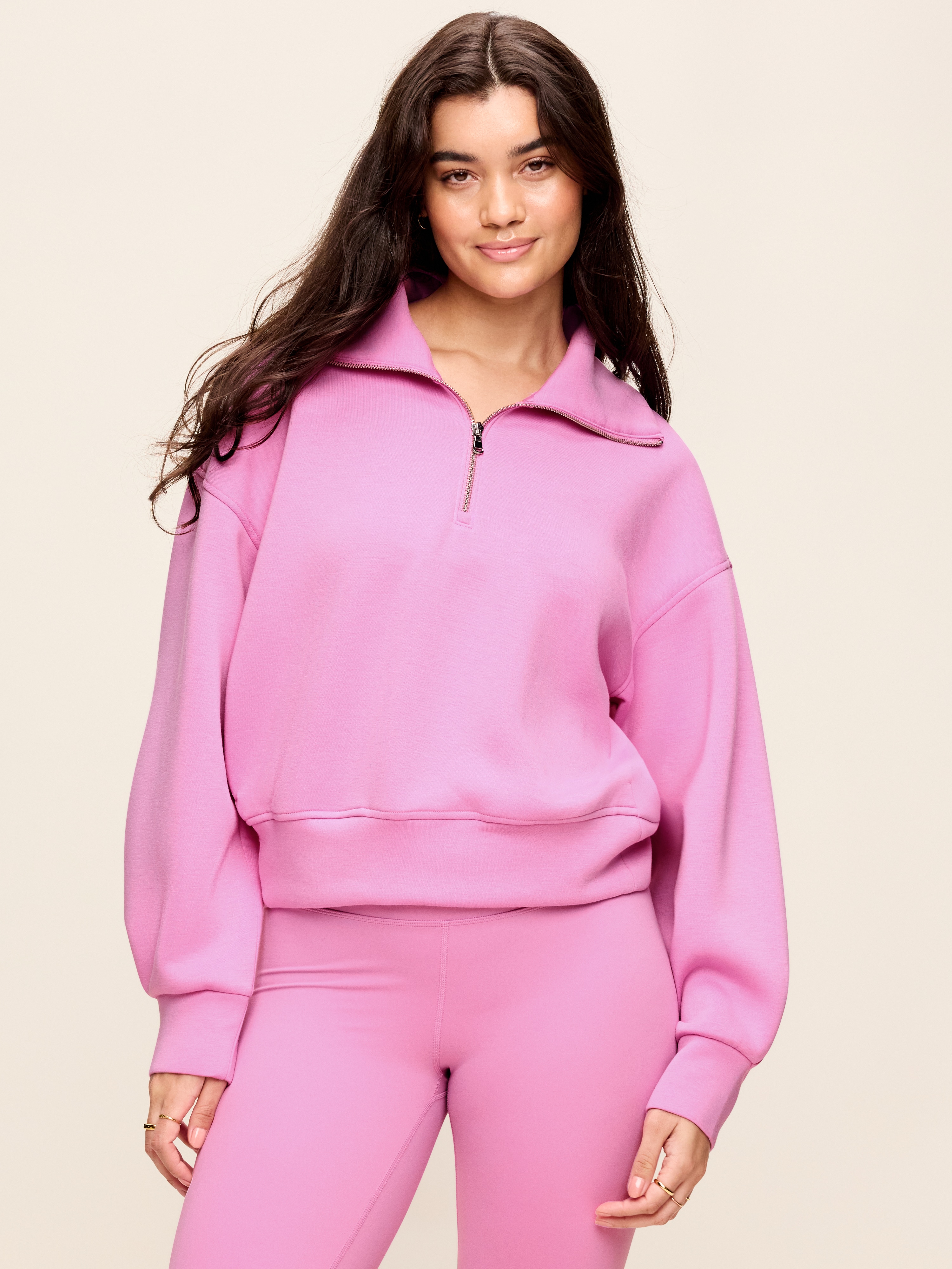 Bounce Fleece Half-Zip Pullover Sweatshirt - Orchid - 5