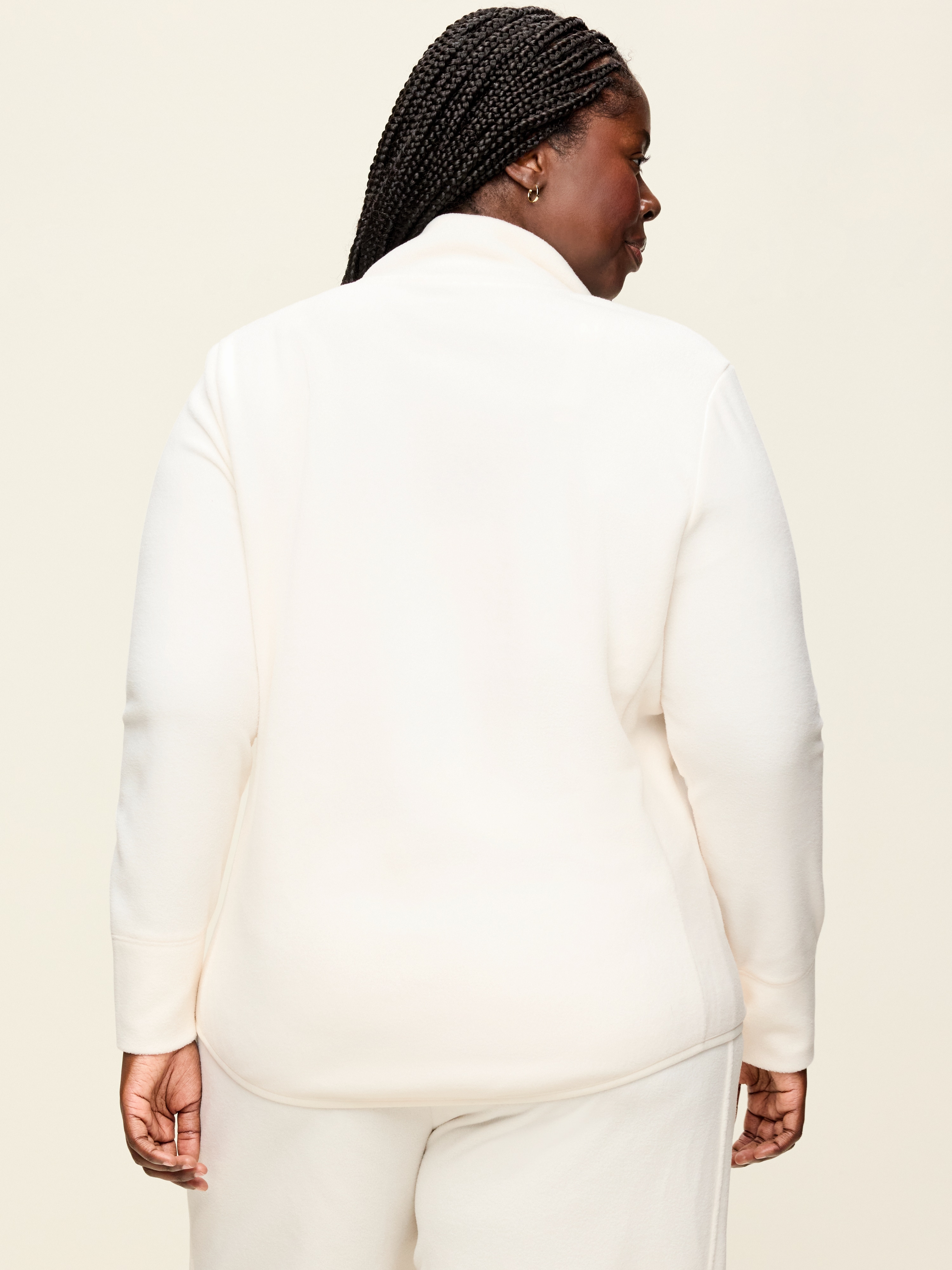 Fitted Performance Fleece Full-Zip Jacket - Sea Salt - 8