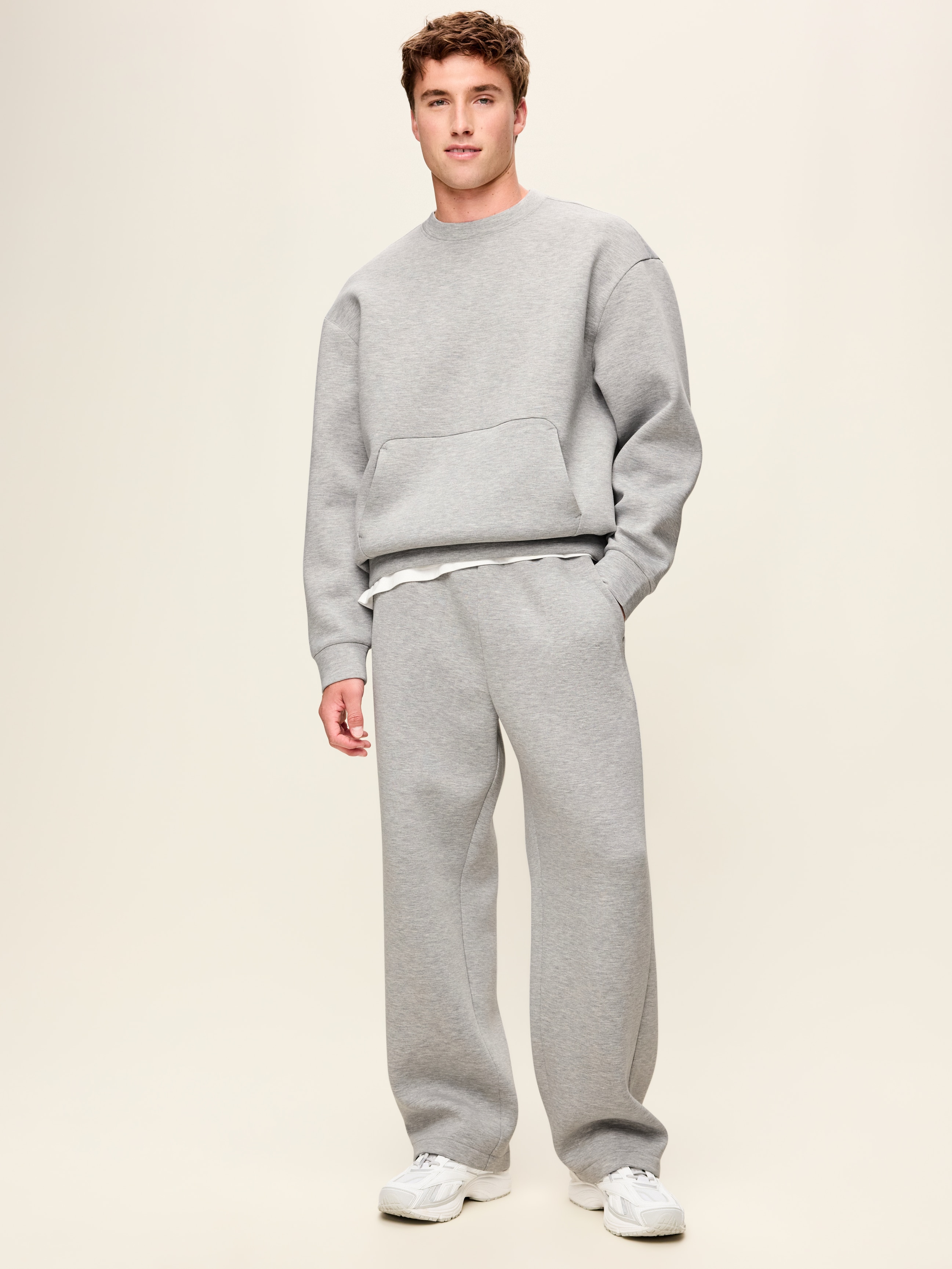 Oversized Bounce Fleece Sweatshirt - Heather Grey - 3