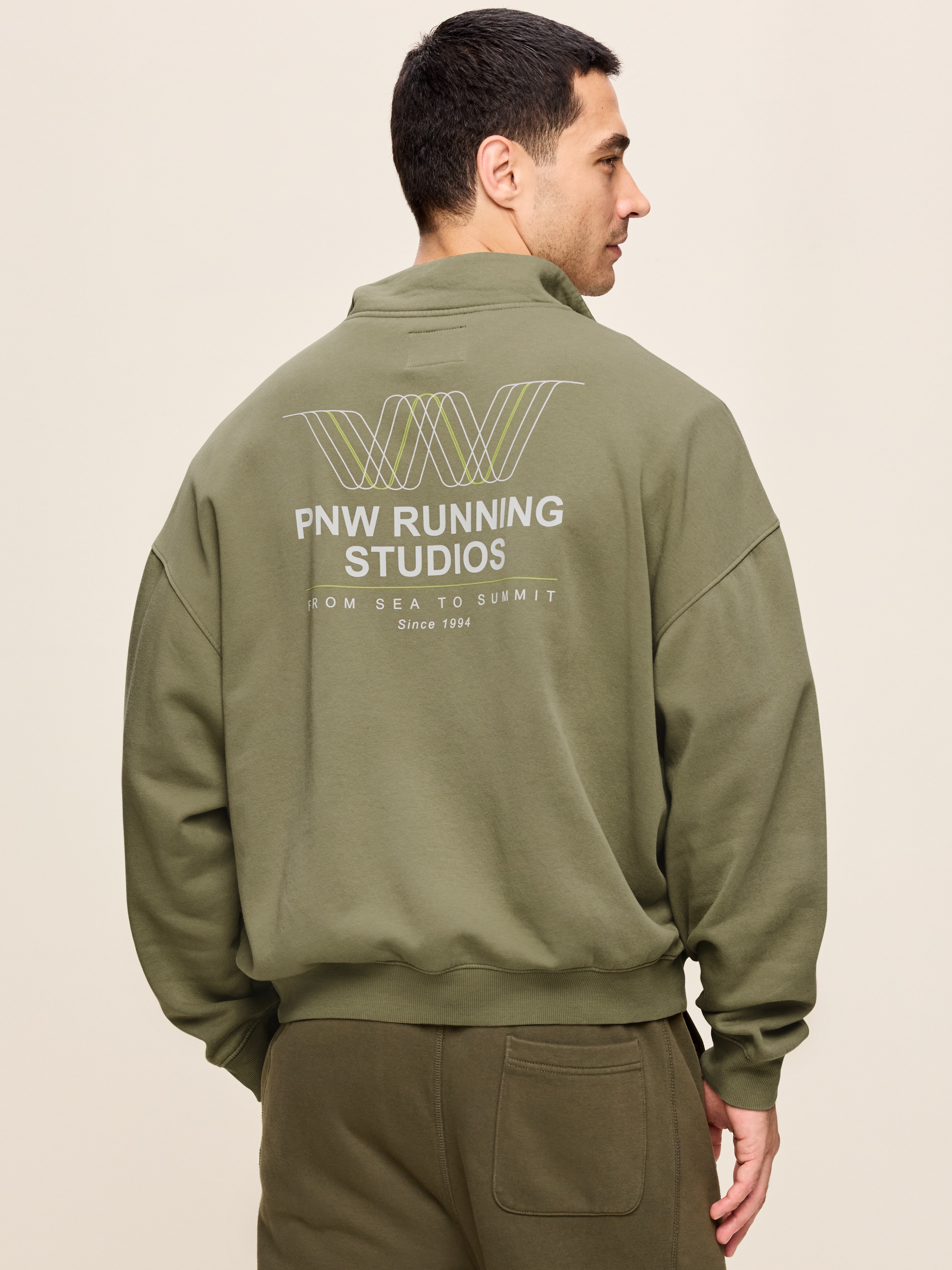 Lived-In Pro Quarter Zip - Dill Caper - 2