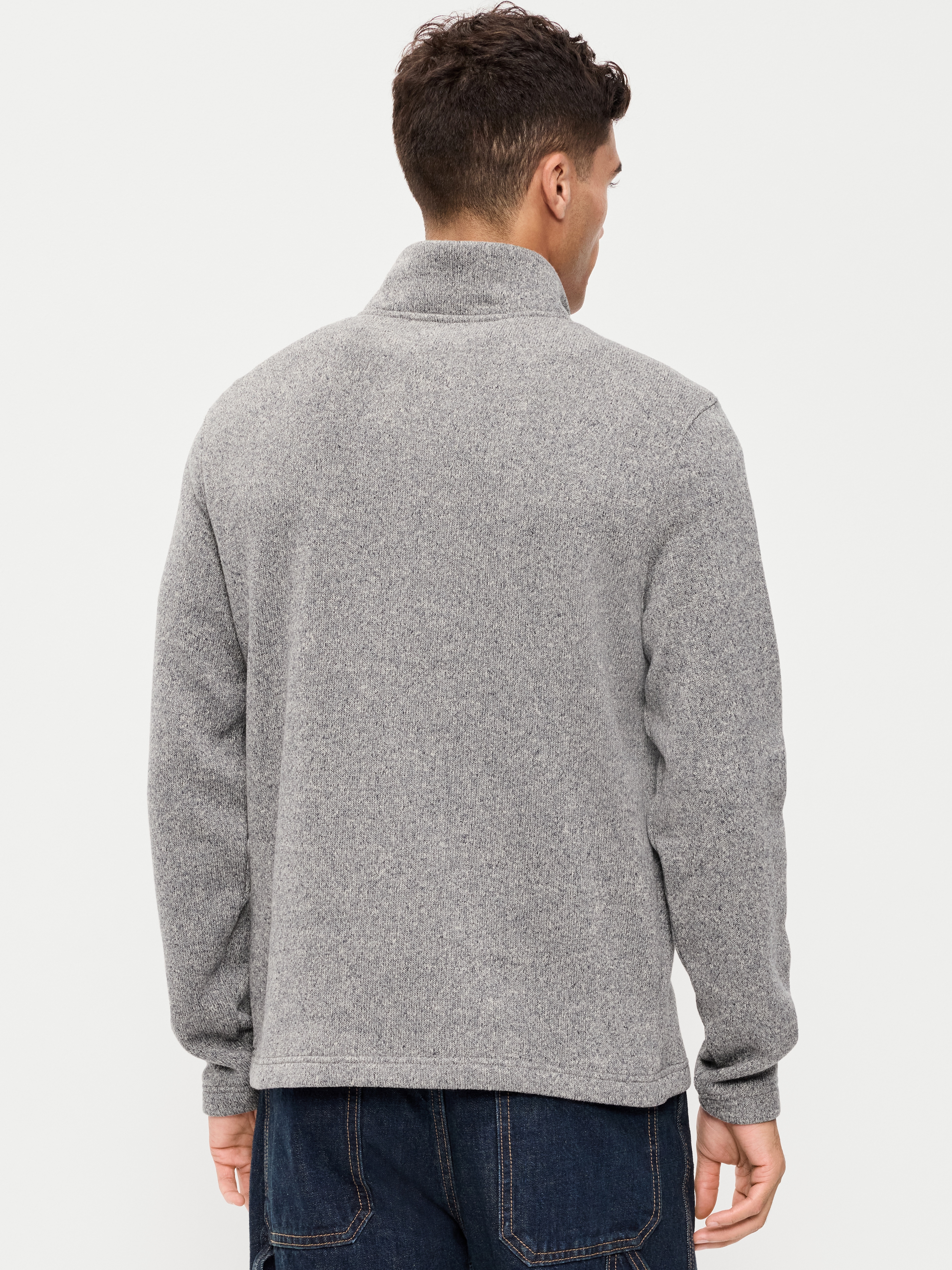 Sweater Fleece Quarter-Zip - Heather Grey - 2