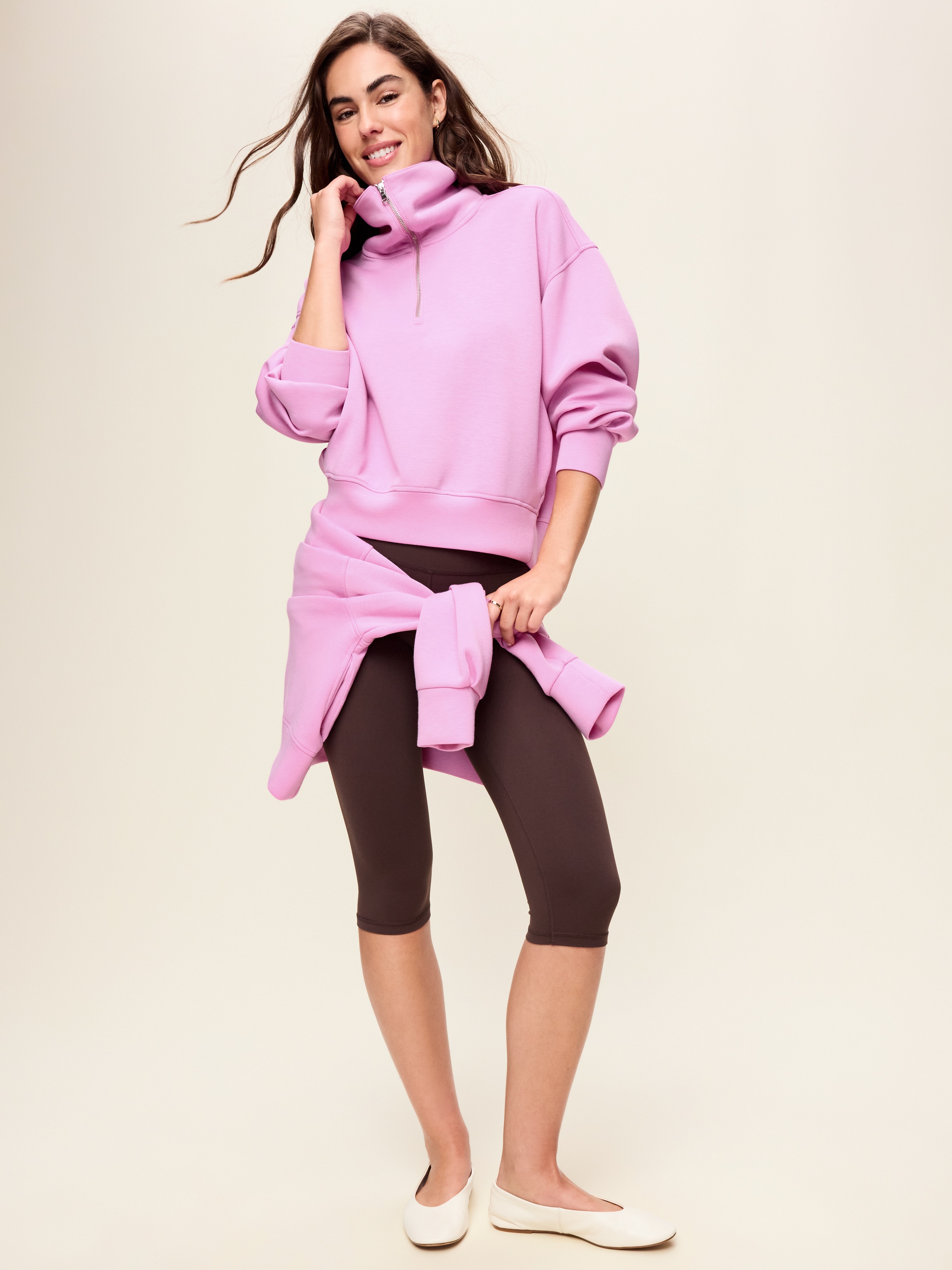 Bounce Fleece Half-Zip Pullover Sweatshirt - Orchid - 3