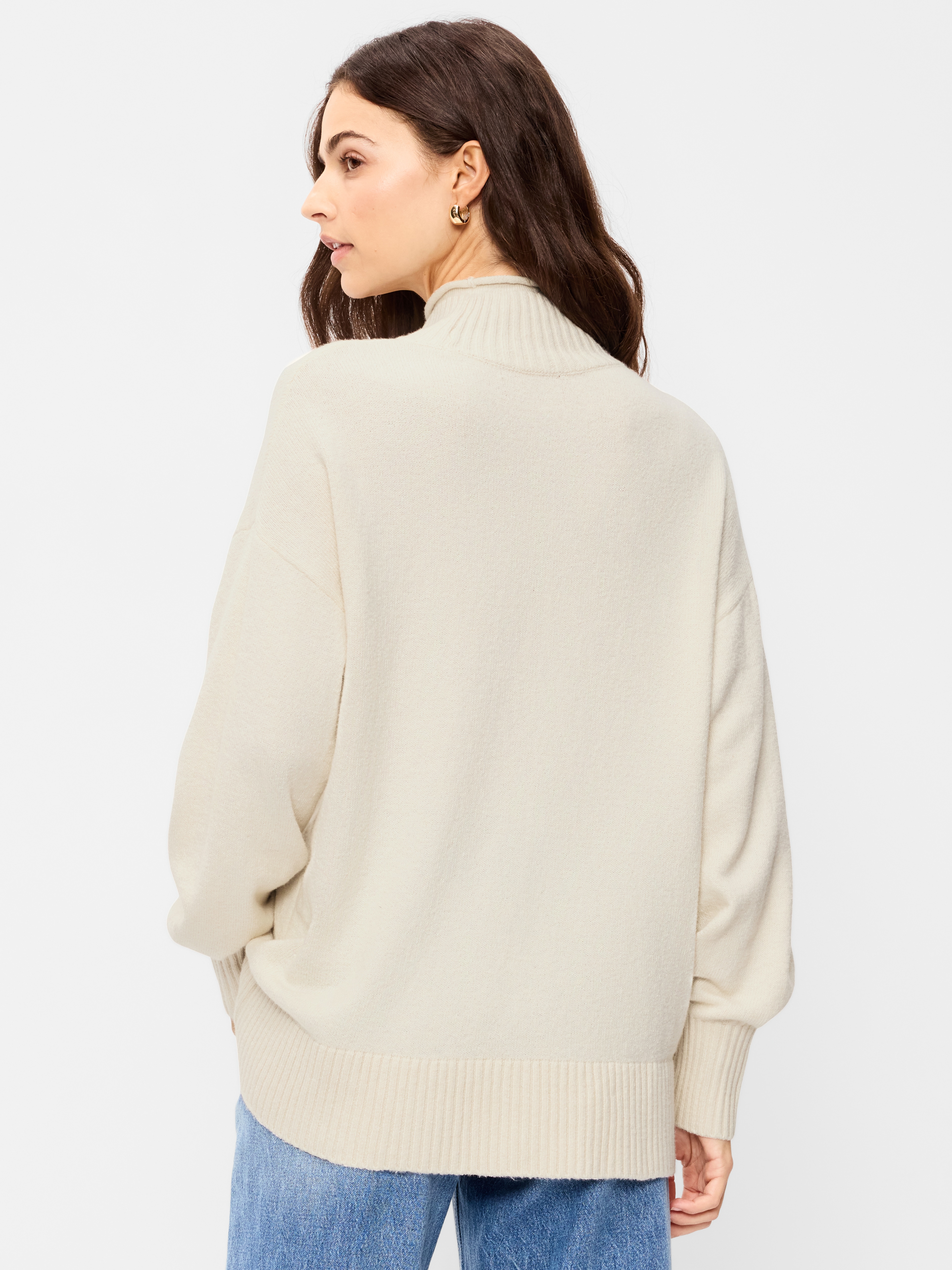 SoSoft Turtleneck Tunic Sweater - Wish Bone - 2