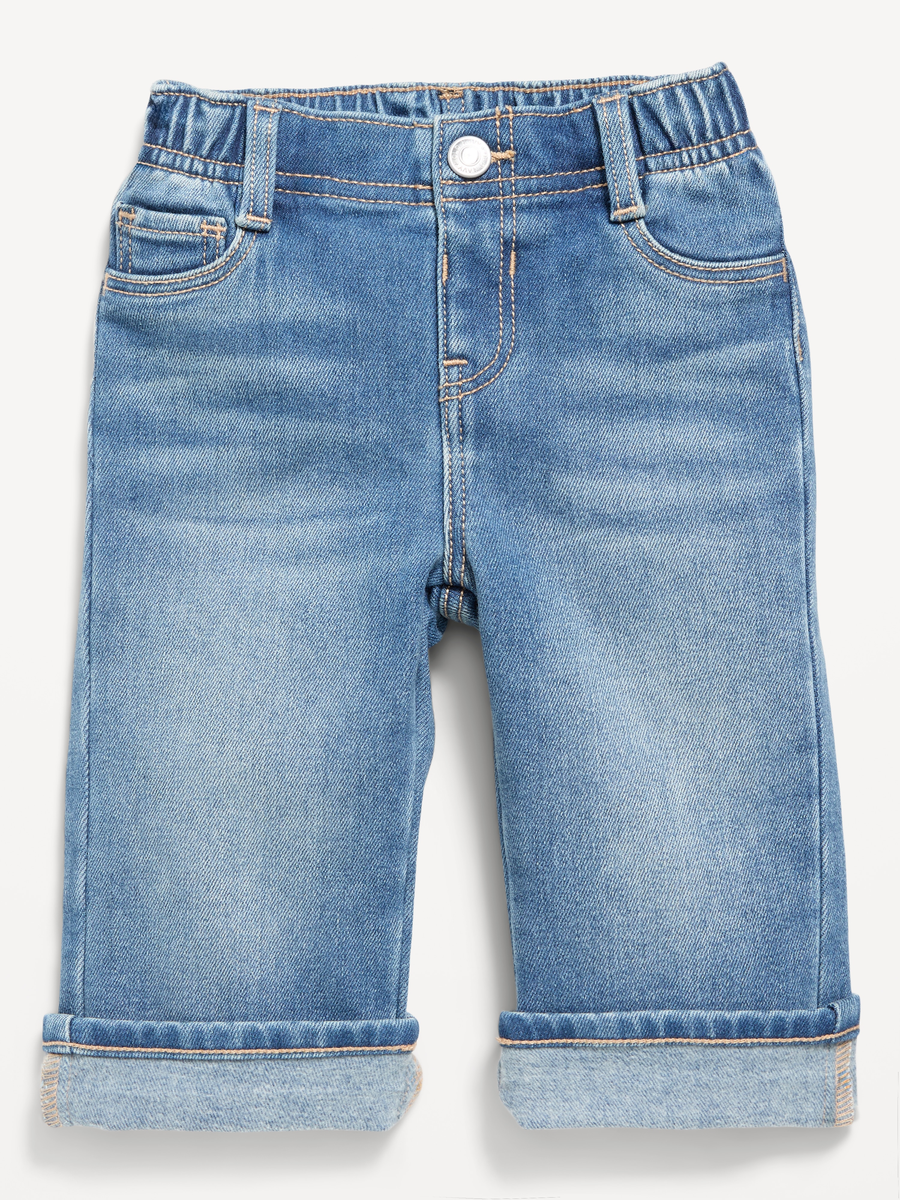 Baggy Brushed Jeans for Baby - Medium Wash - 1