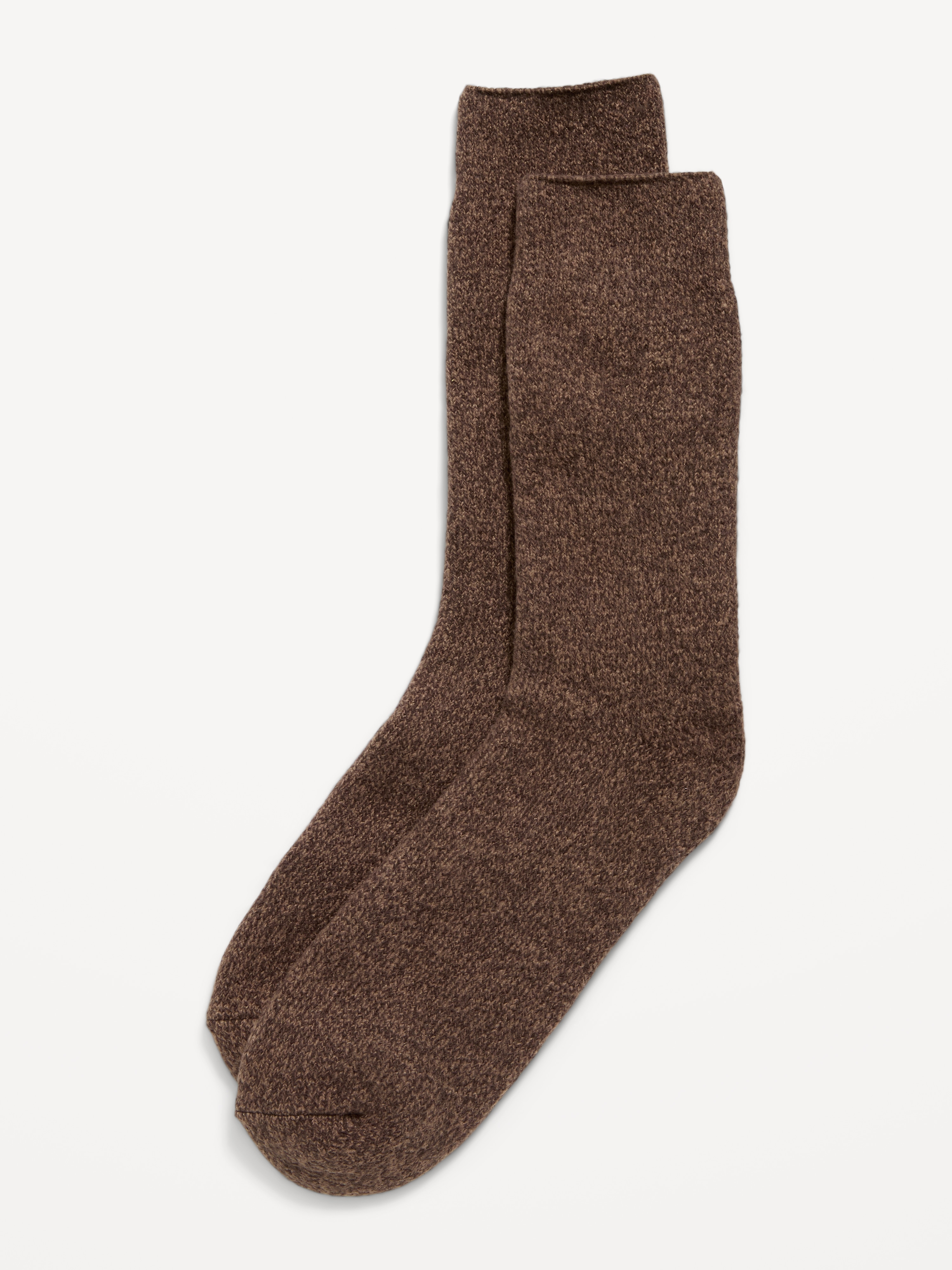 Cozy-Lined Crew Socks for Men - Black Coffee - 1