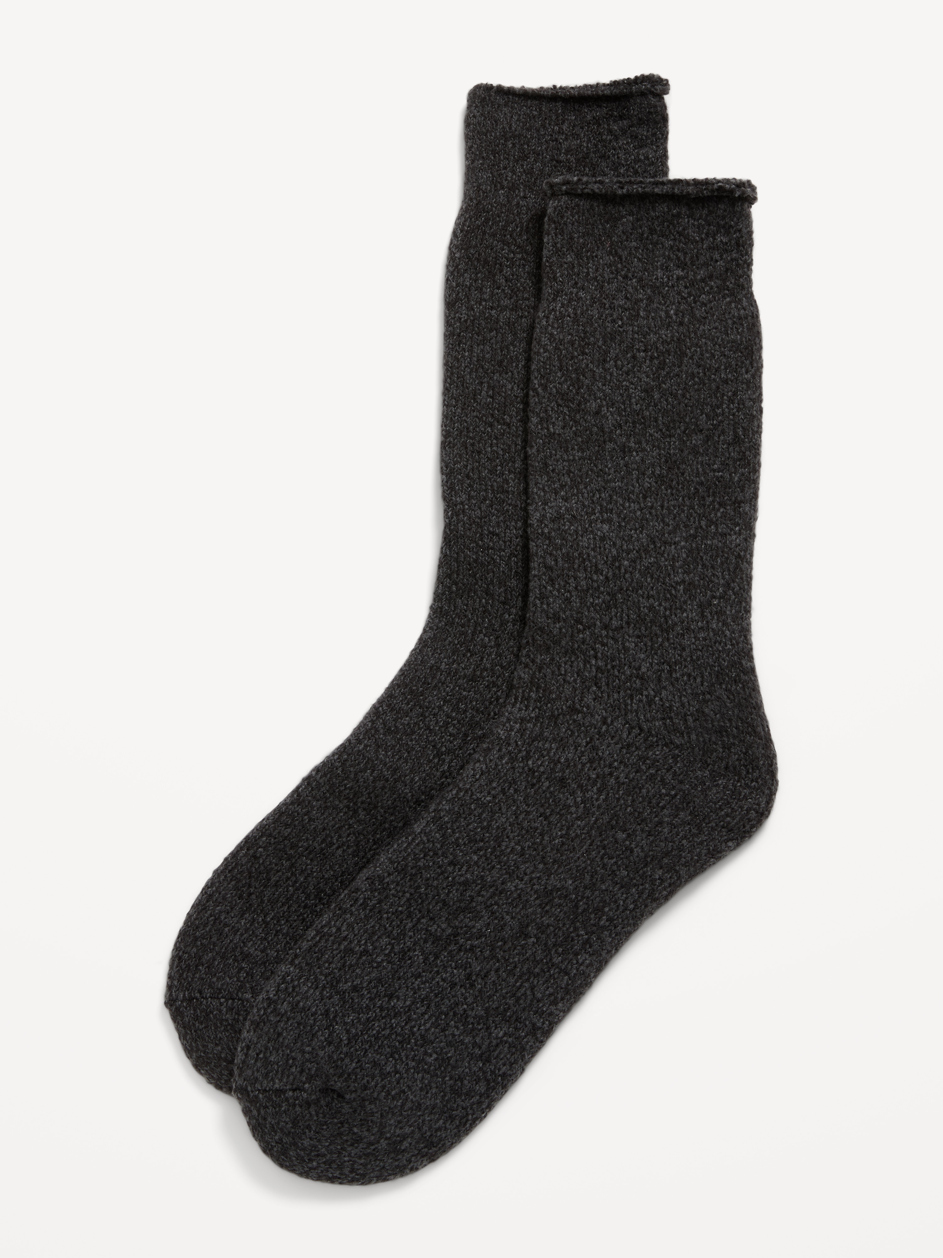 Cozy-Lined Crew Socks for Men - Black Jack - 1