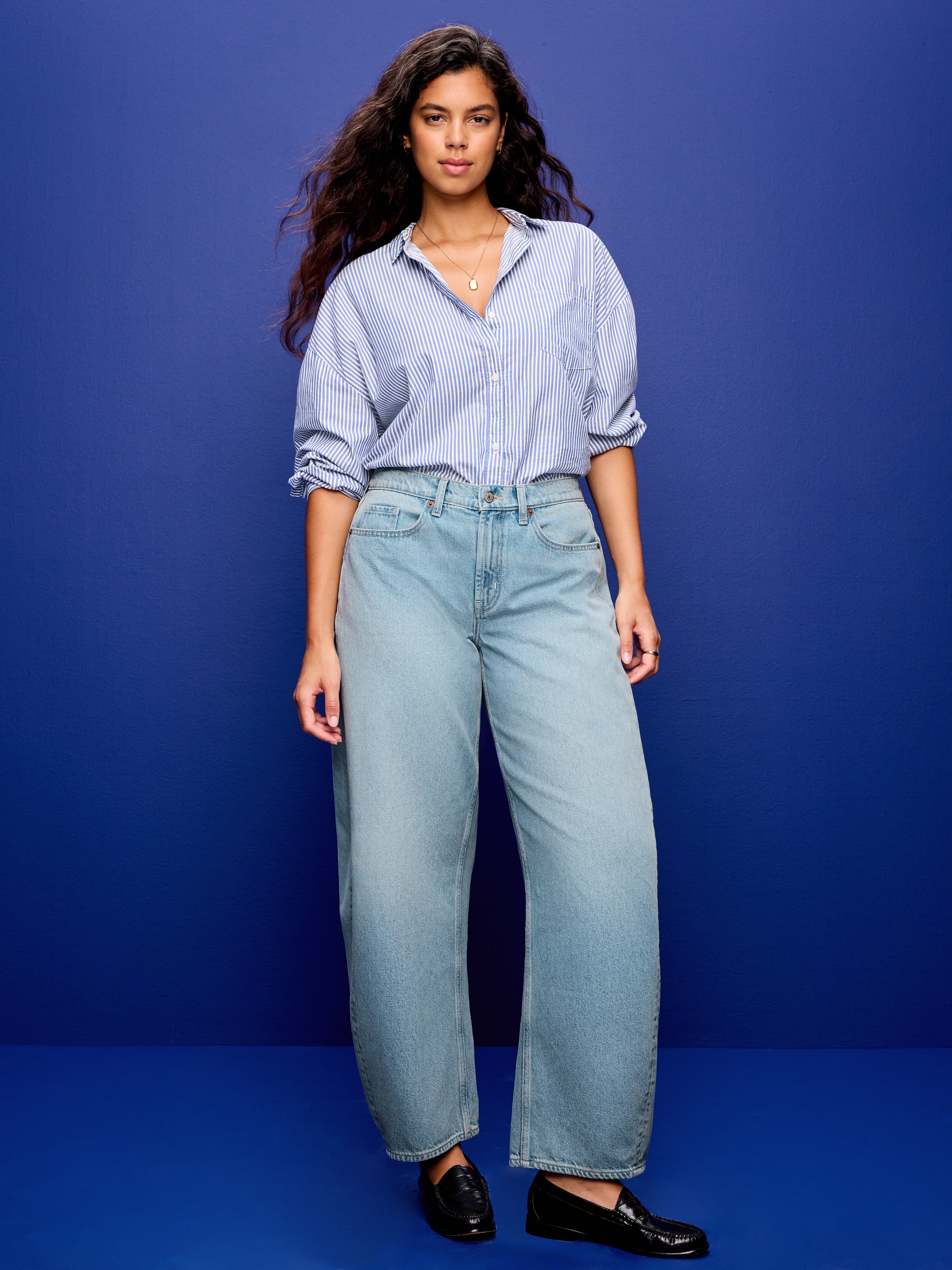 Mid-Rise Arc Barrel Jeans - Light Wash - 5