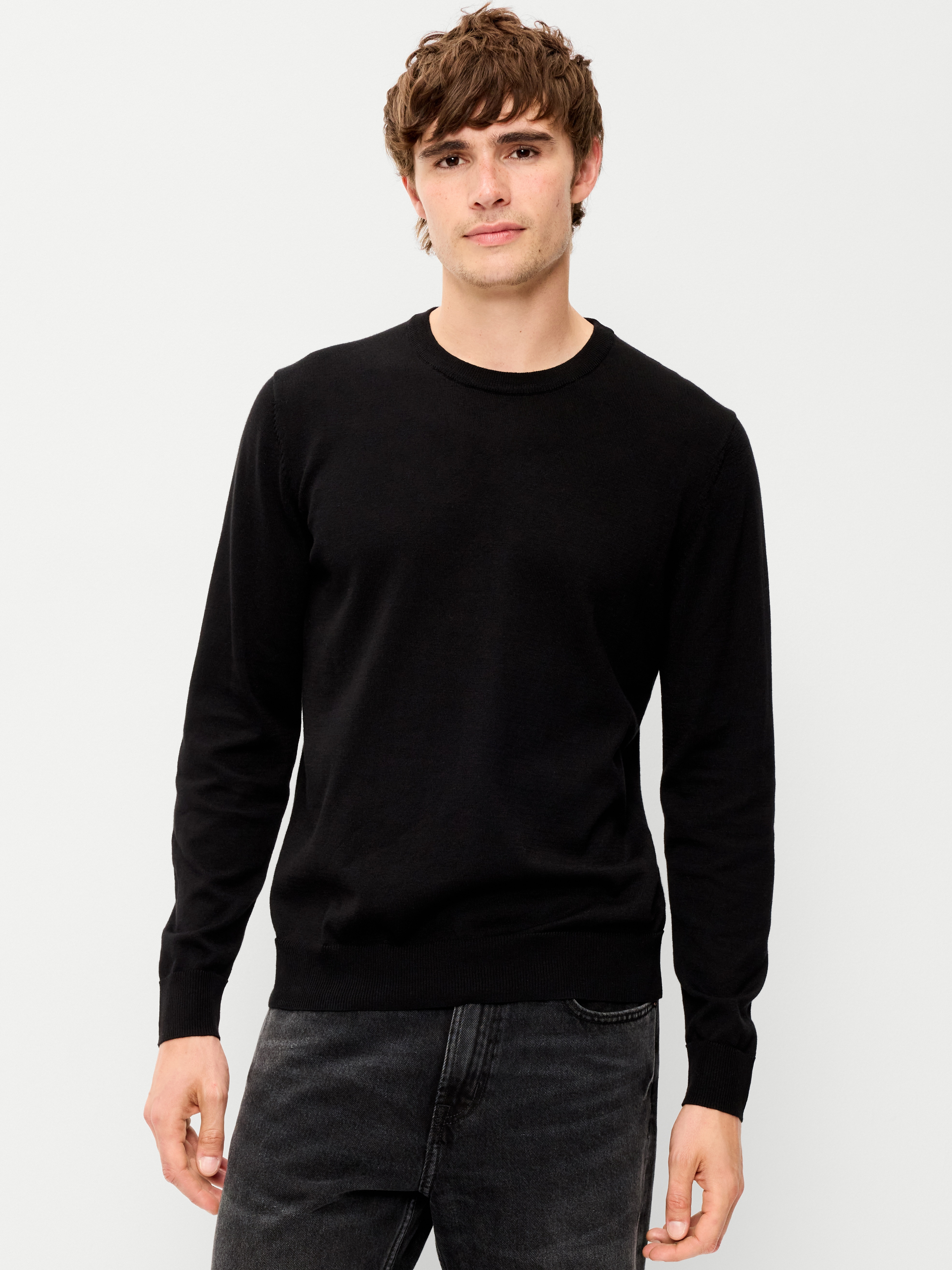 Essential Crew-Neck Sweater - Black Jack - 1
