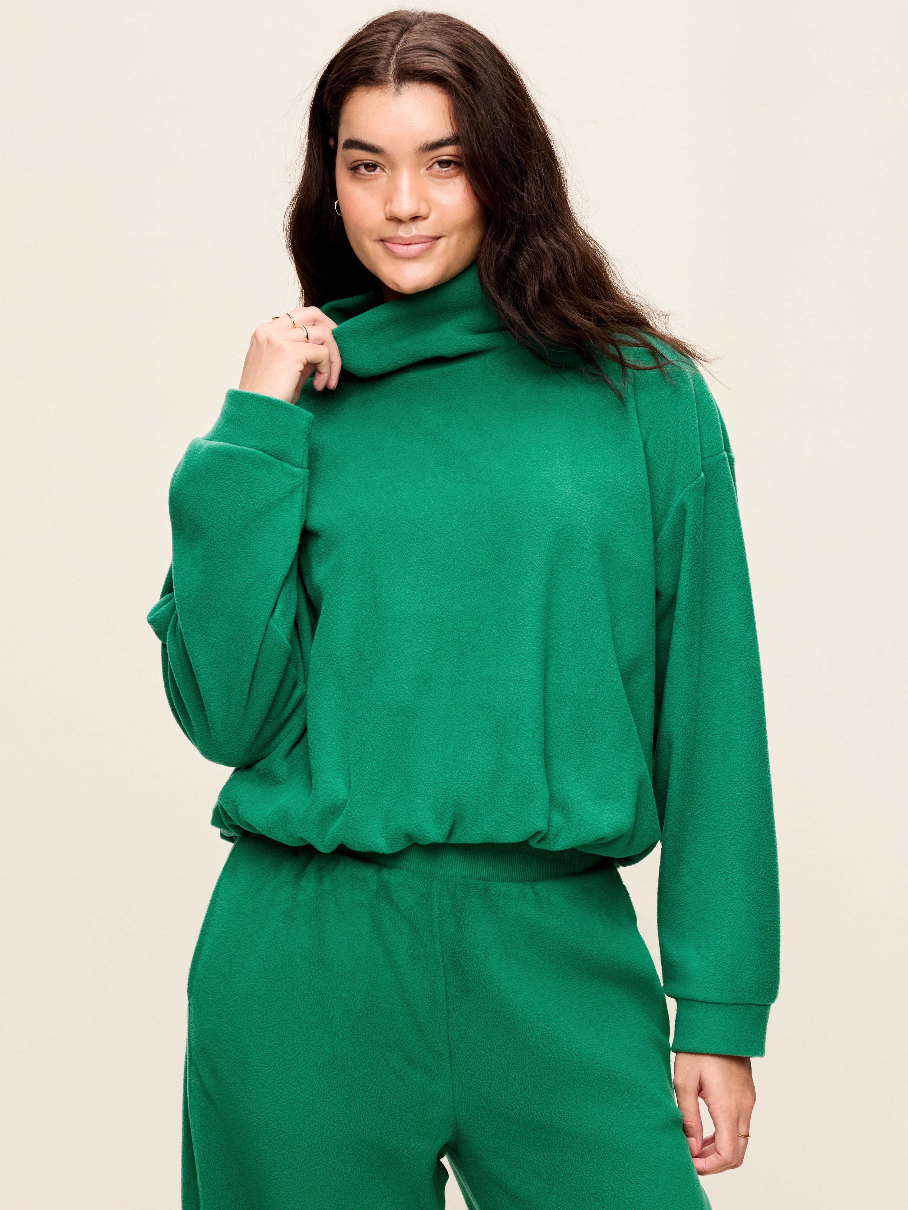 Performance Fleece Funnel Neck Pullover - Java Fern - 5