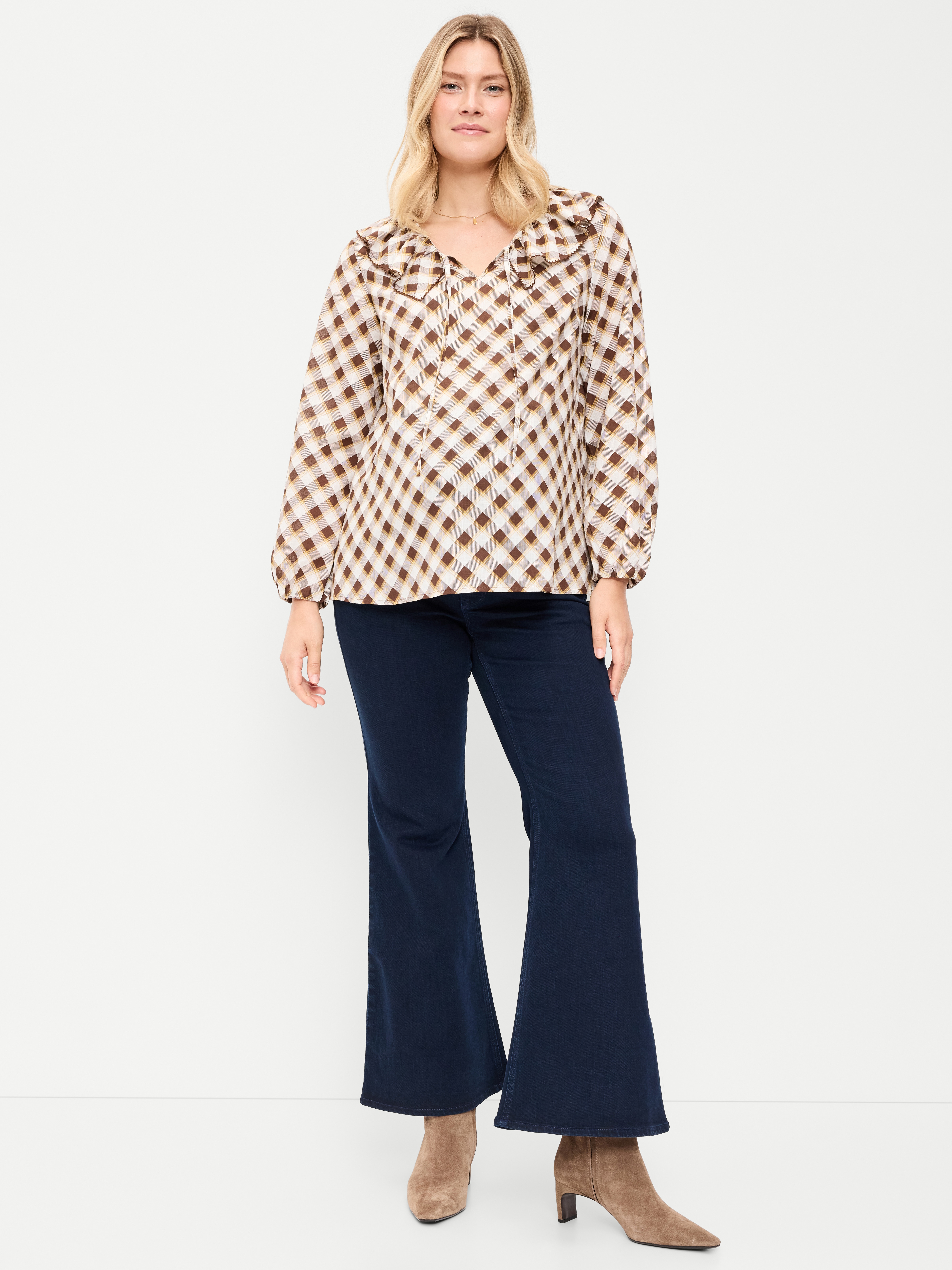 Maternity Full-Panel Flare Leg Jeans - Sue - 1