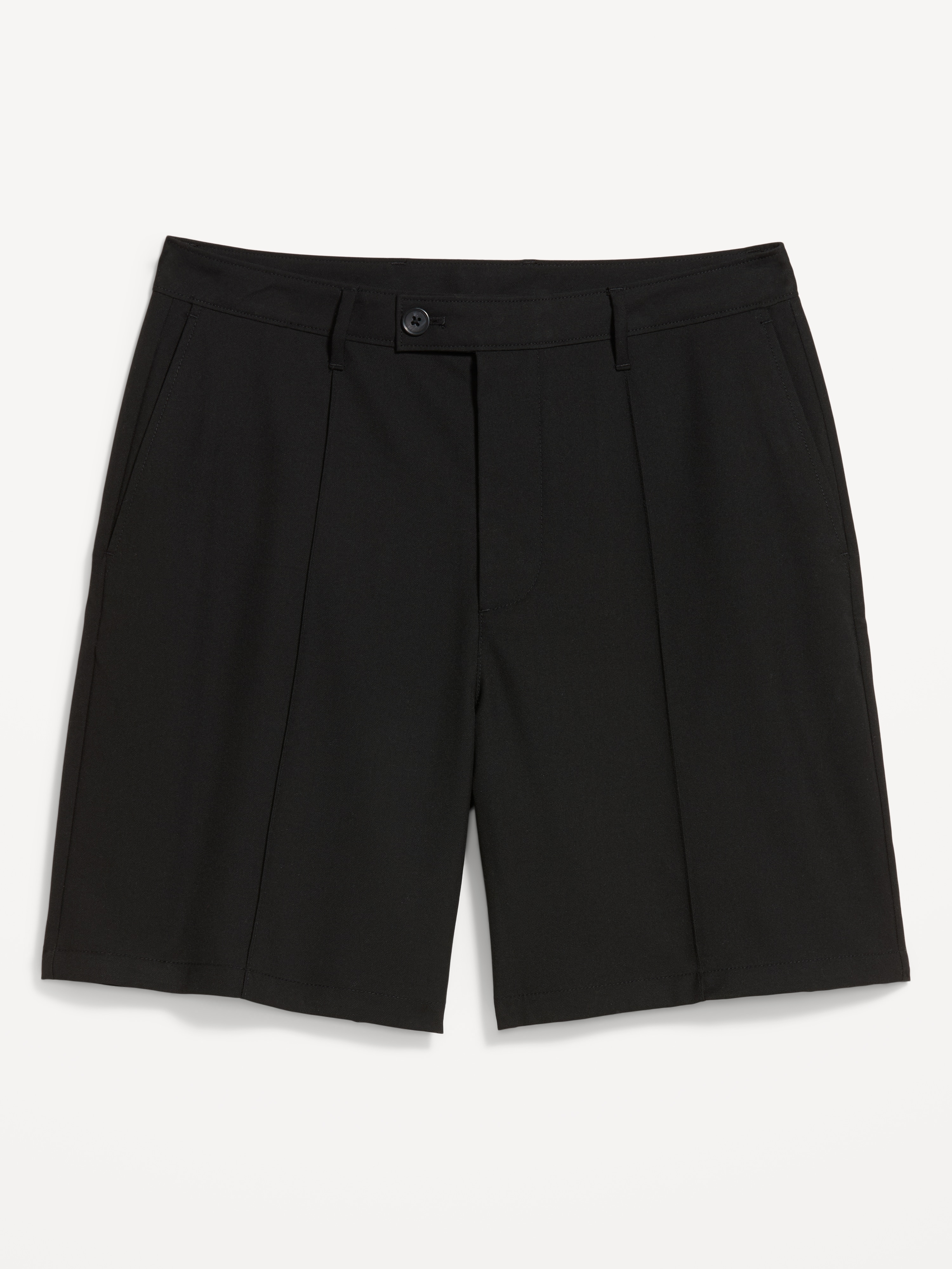 Baggy Creased Twill Dress Shorts -- 8-inch inseam - Black Jack - 1