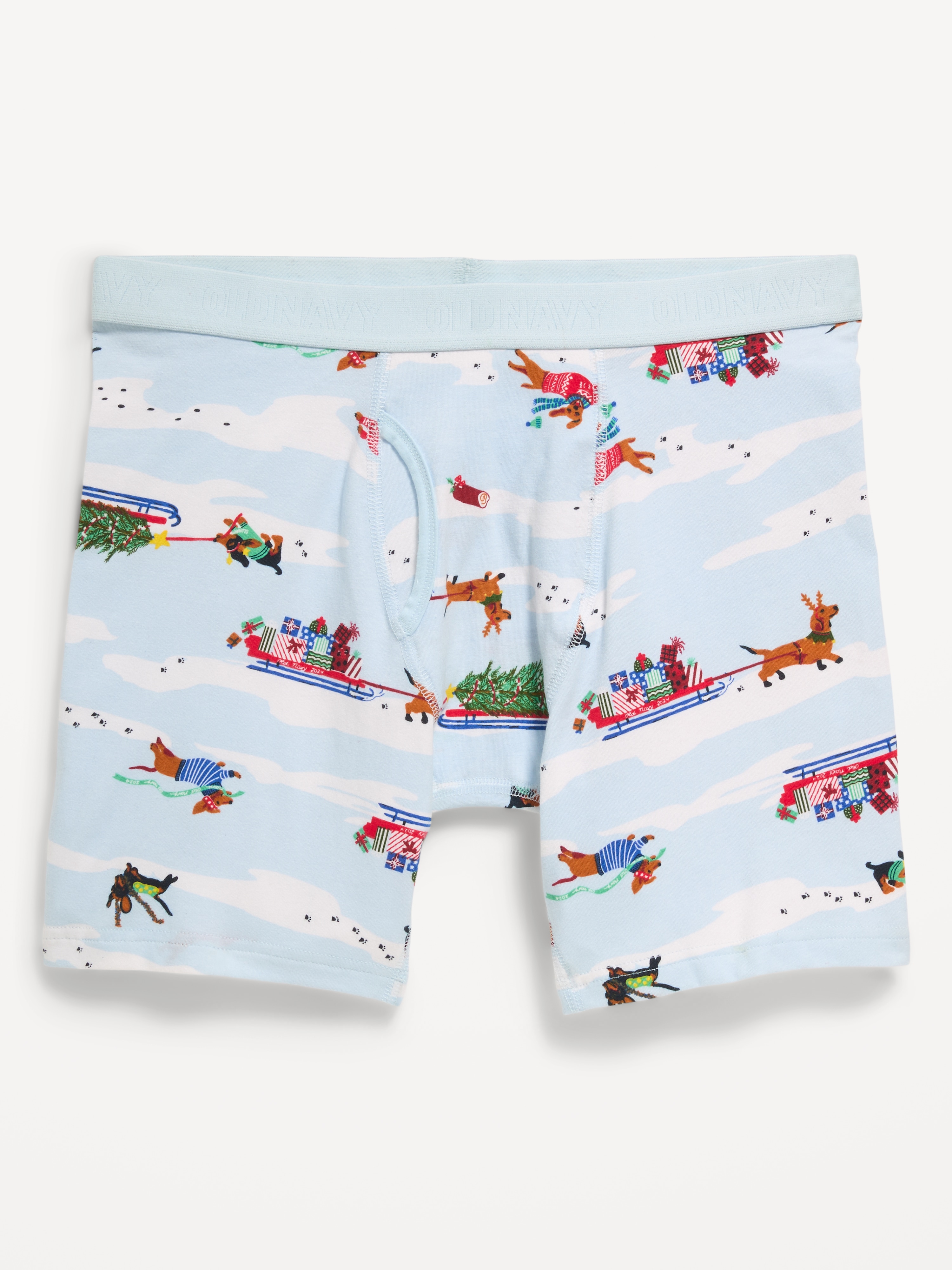 Soft-Washed Boxer Briefs -- 6.25-inch inseam - Blue Dog Sled - 1