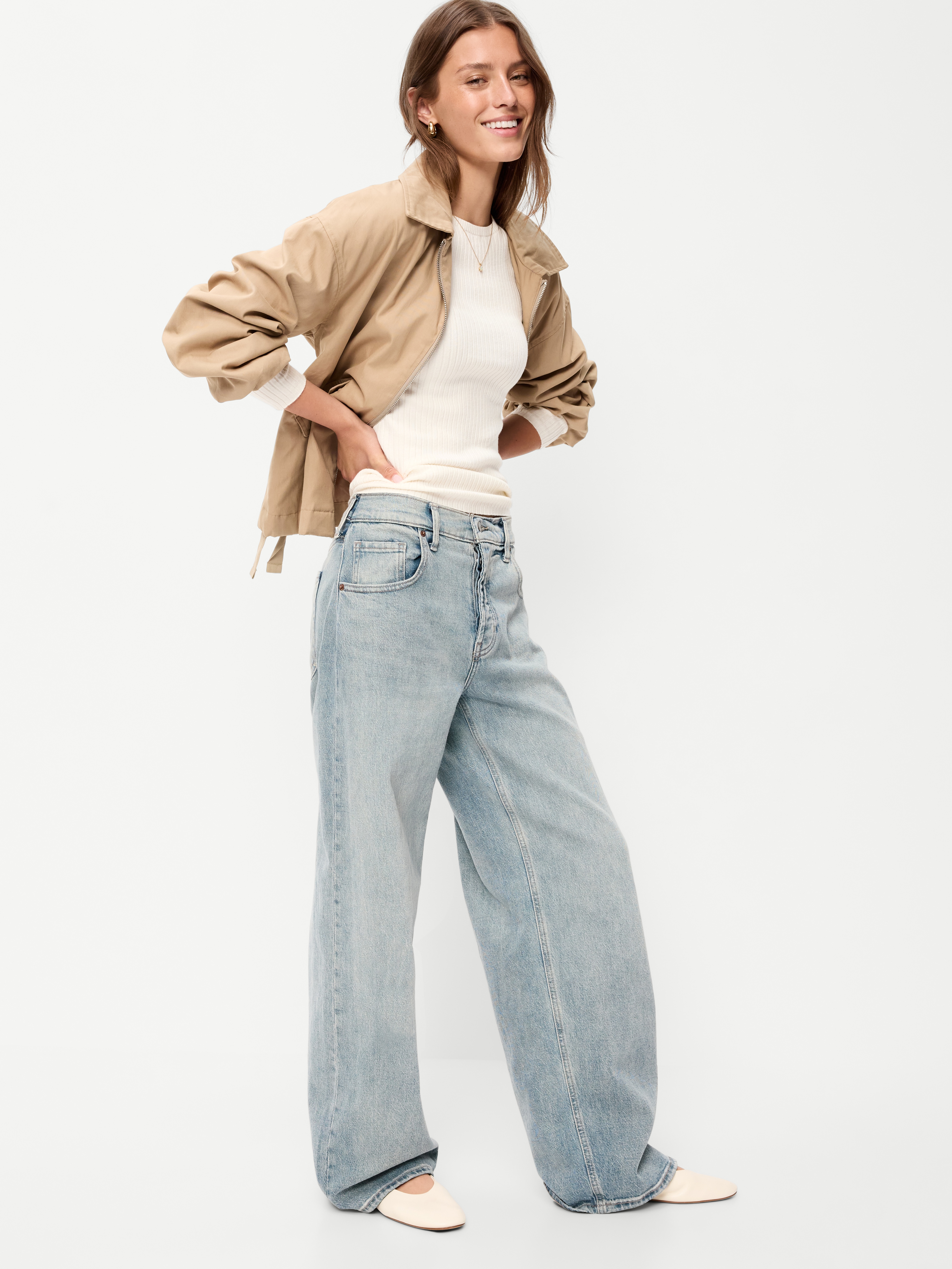 SoSoft Lite Crew-Neck Long-Sleeve Ribbed Sweater - Creme De La Creme - 3