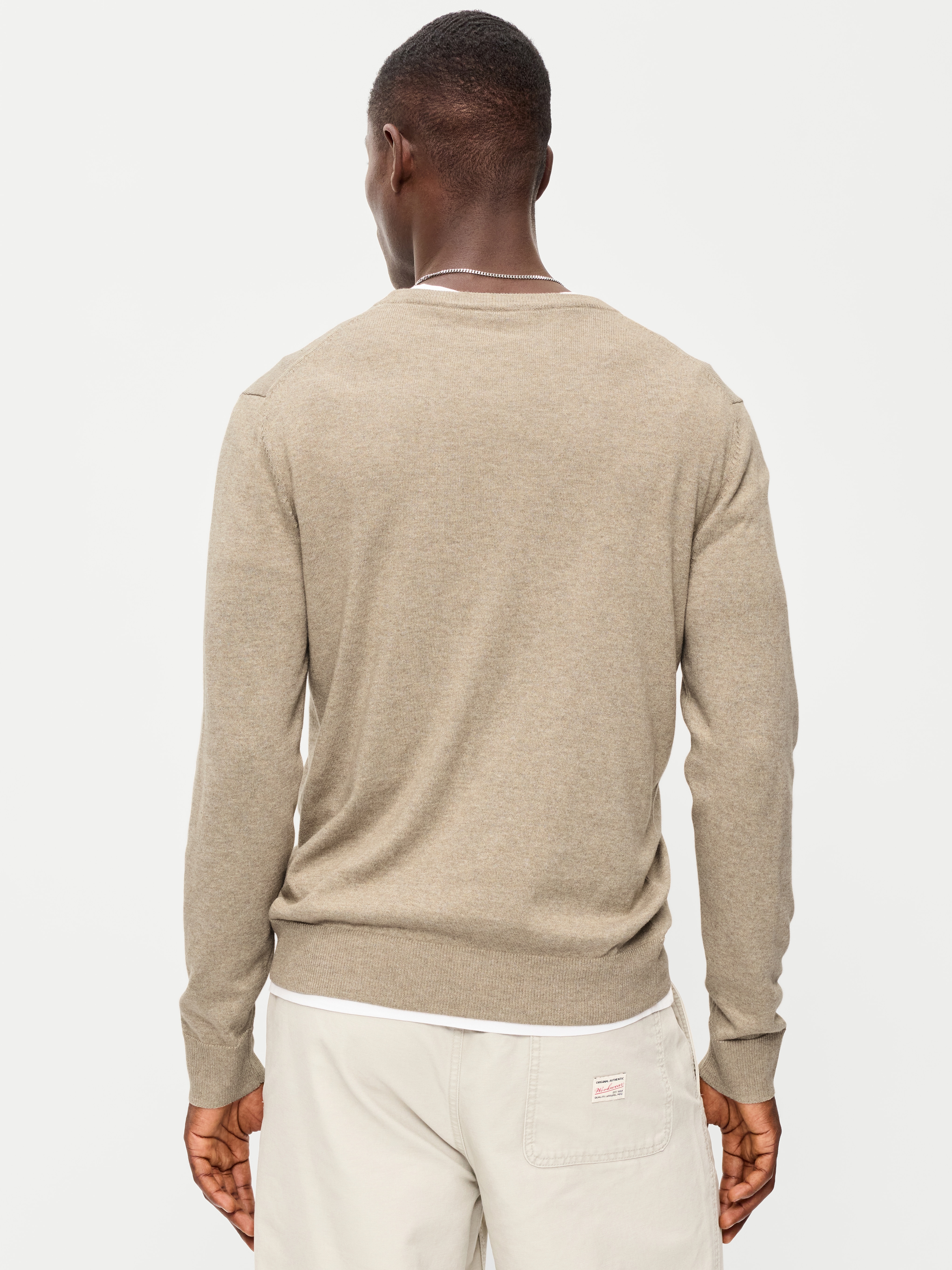 Essential Crew-Neck Sweater - New Tan Heather - 2