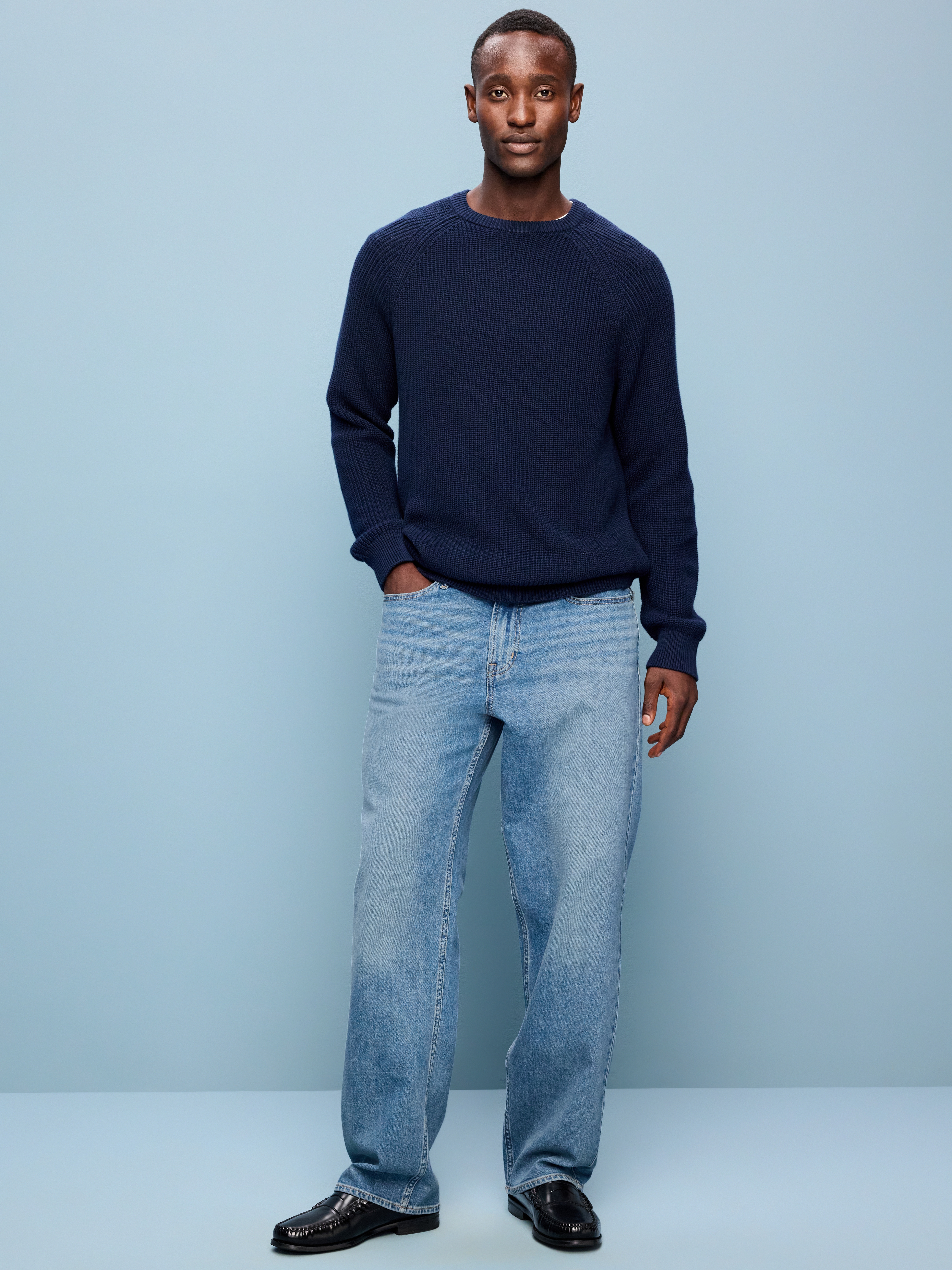 Relaxed Loose Built-In Flex Jeans - Medium Wash - 1