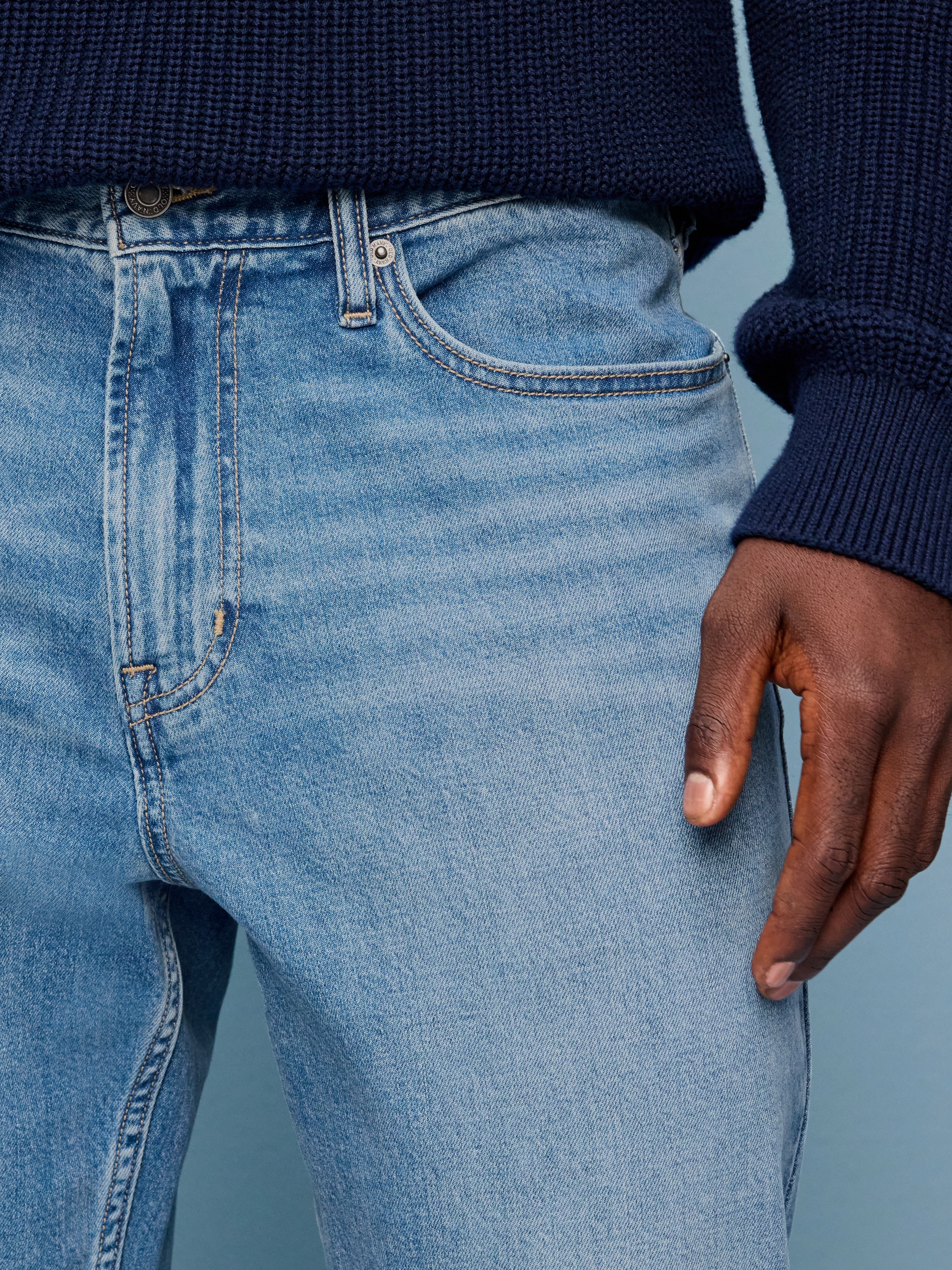 Relaxed Loose Built-In Flex Jeans - Medium Wash - 5
