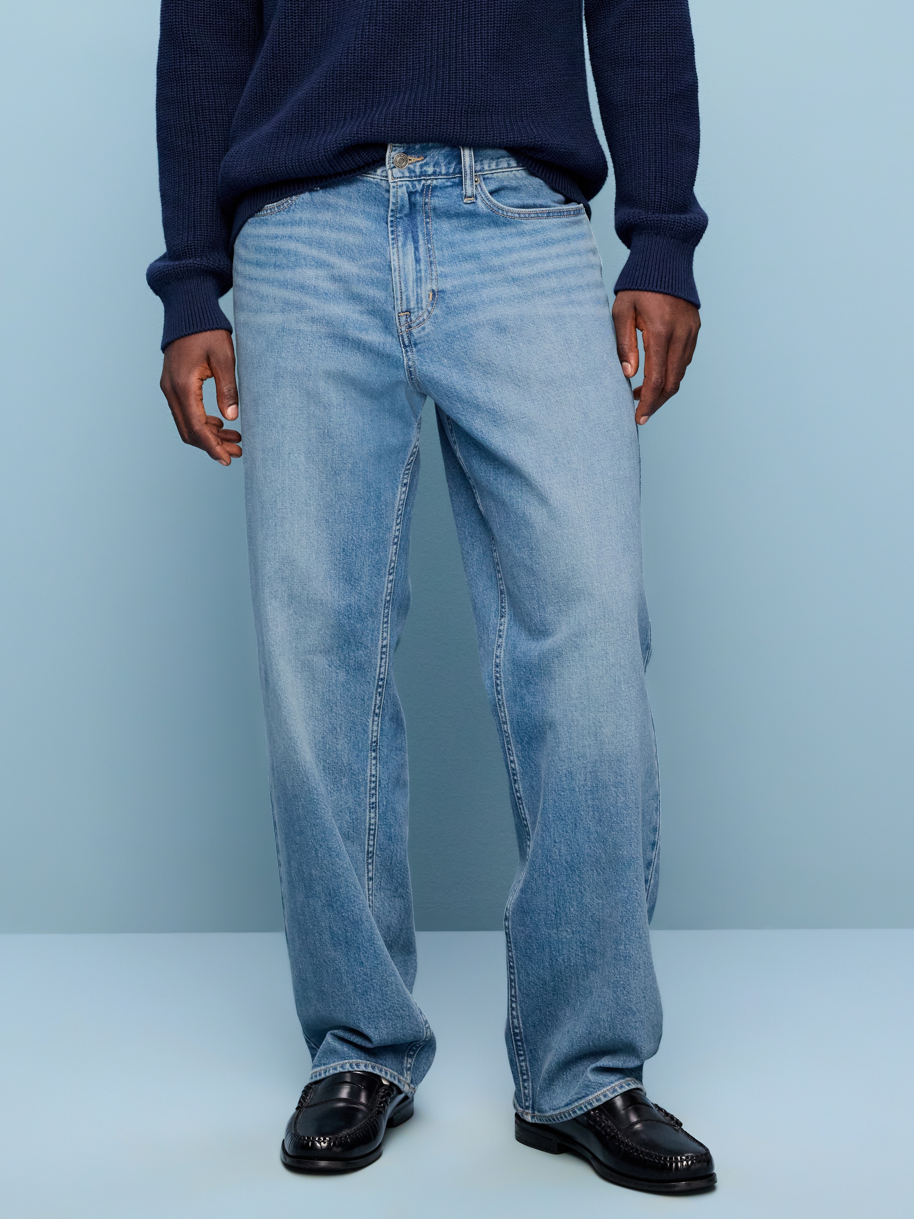 Relaxed Loose Built-In Flex Jeans - Medium Wash - 2