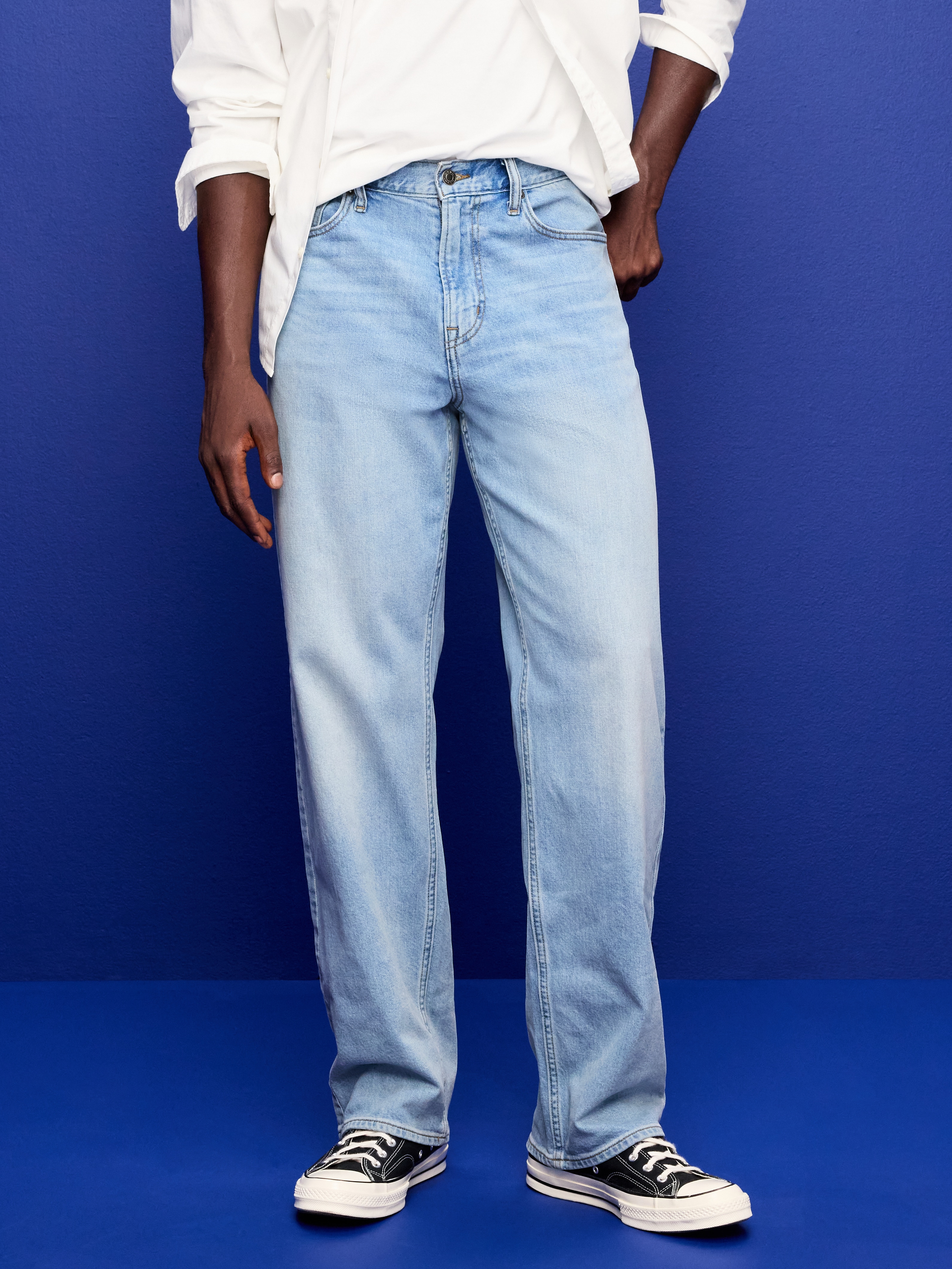Relaxed Loose Built-In Flex Jeans - Light Wash - 2