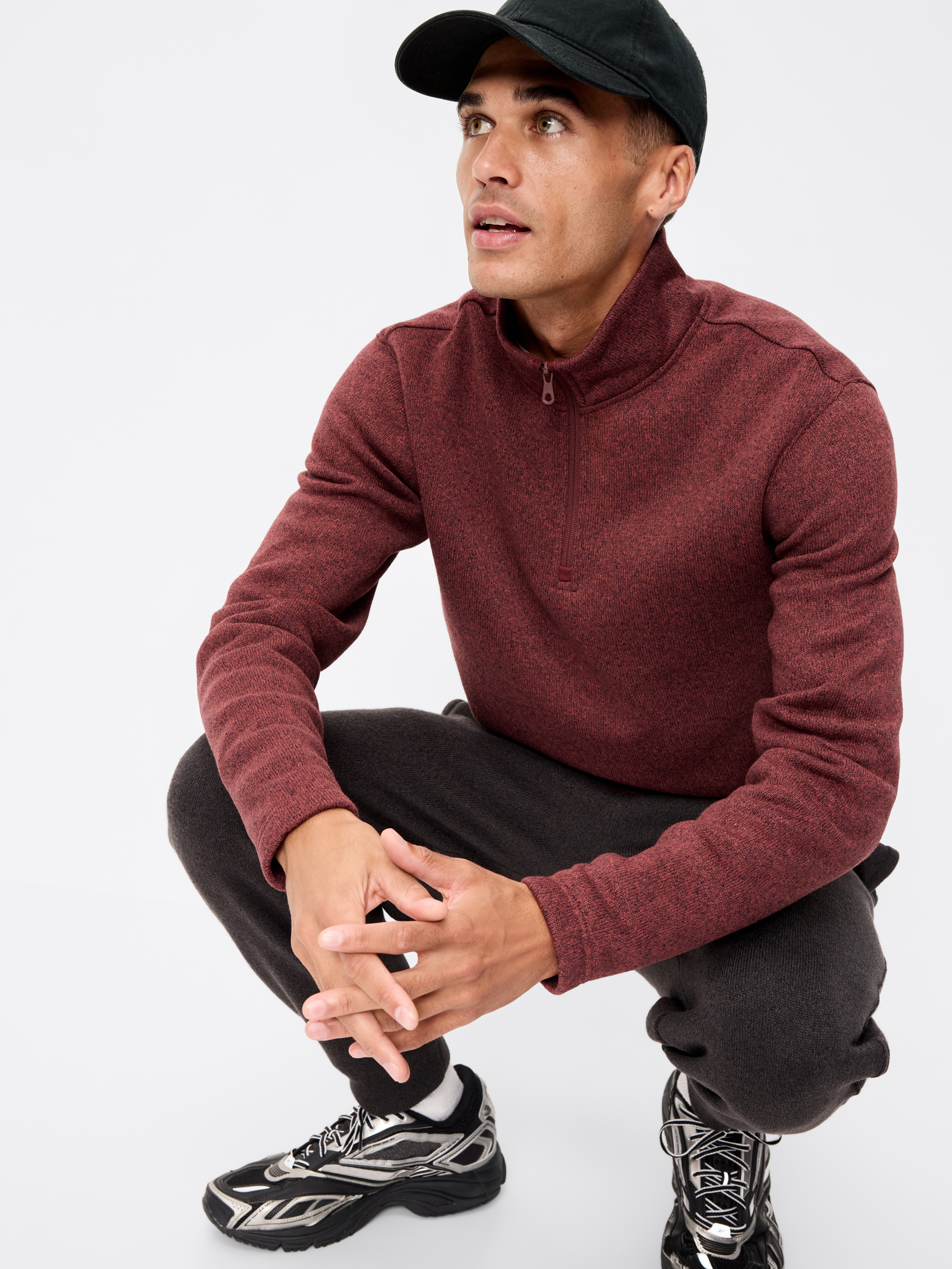 Sweater Fleece Quarter-Zip - Russet Brown - 3