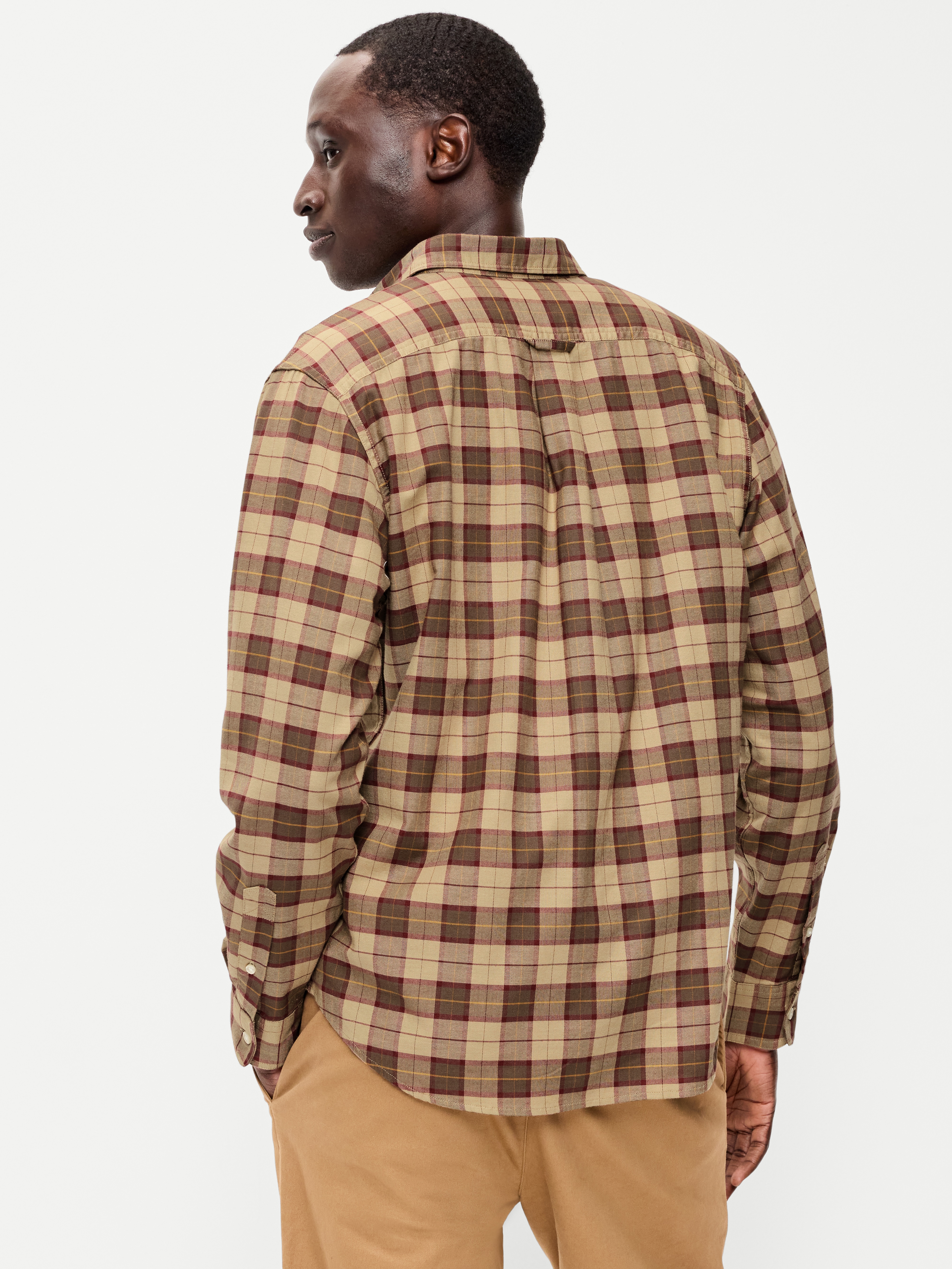 Classic Fit Everyday Oxford Shirt - Brown Plaid - 2