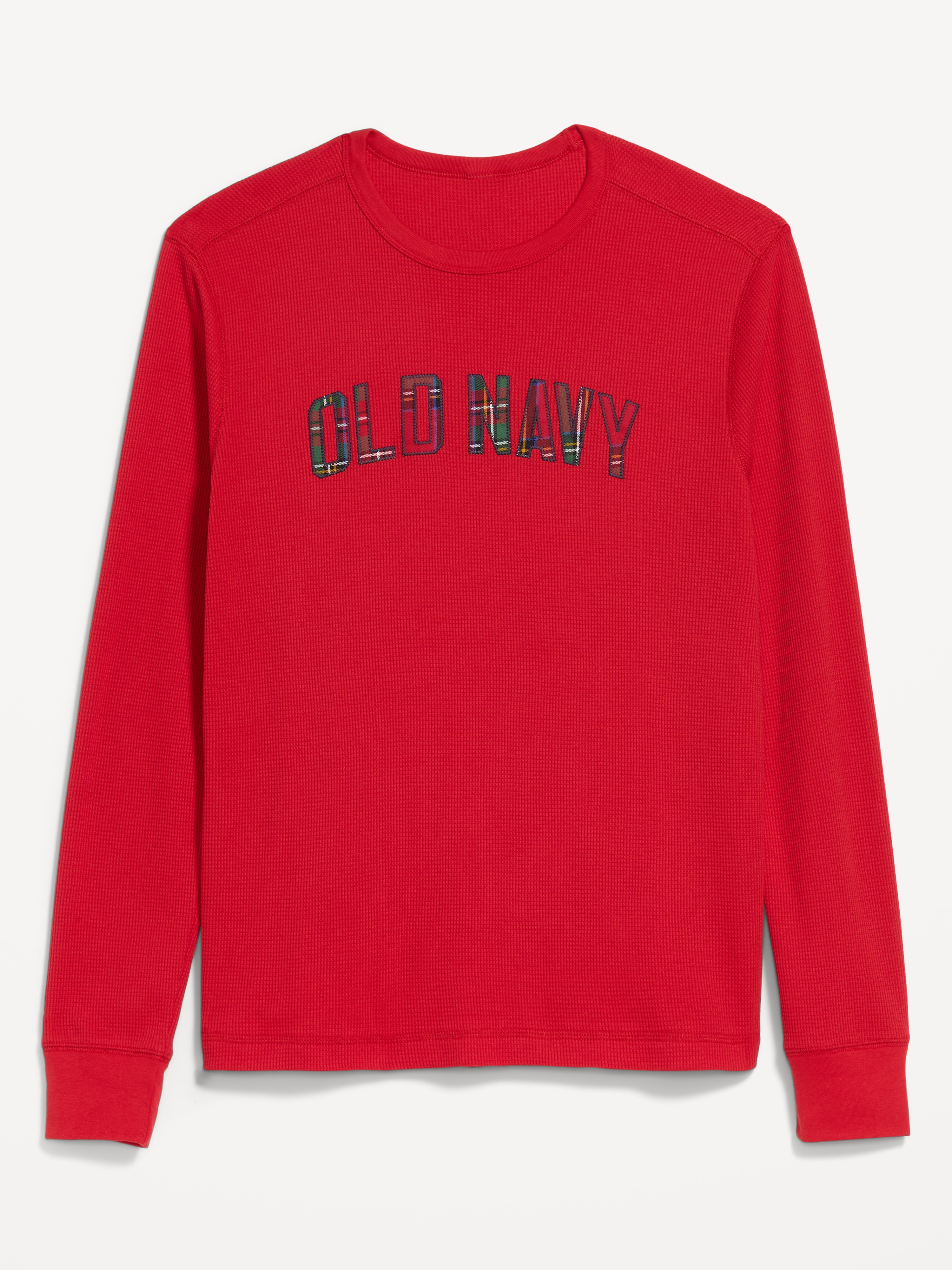 Logo Graphic Crew-Neck Waffle T-Shirt - Robbie Red - 3