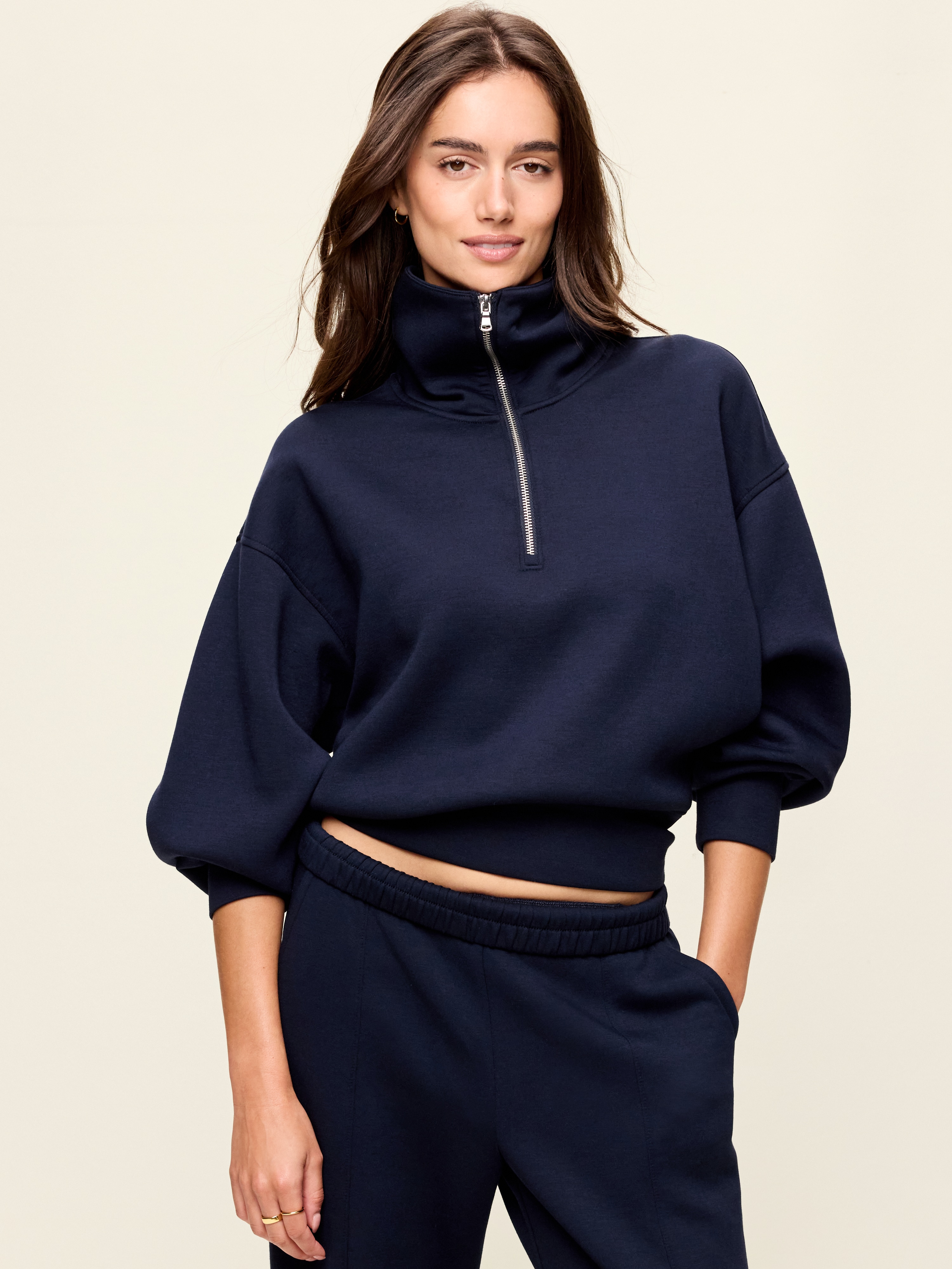Bounce Fleece Half-Zip Pullover Sweatshirt - In the Navy - 4