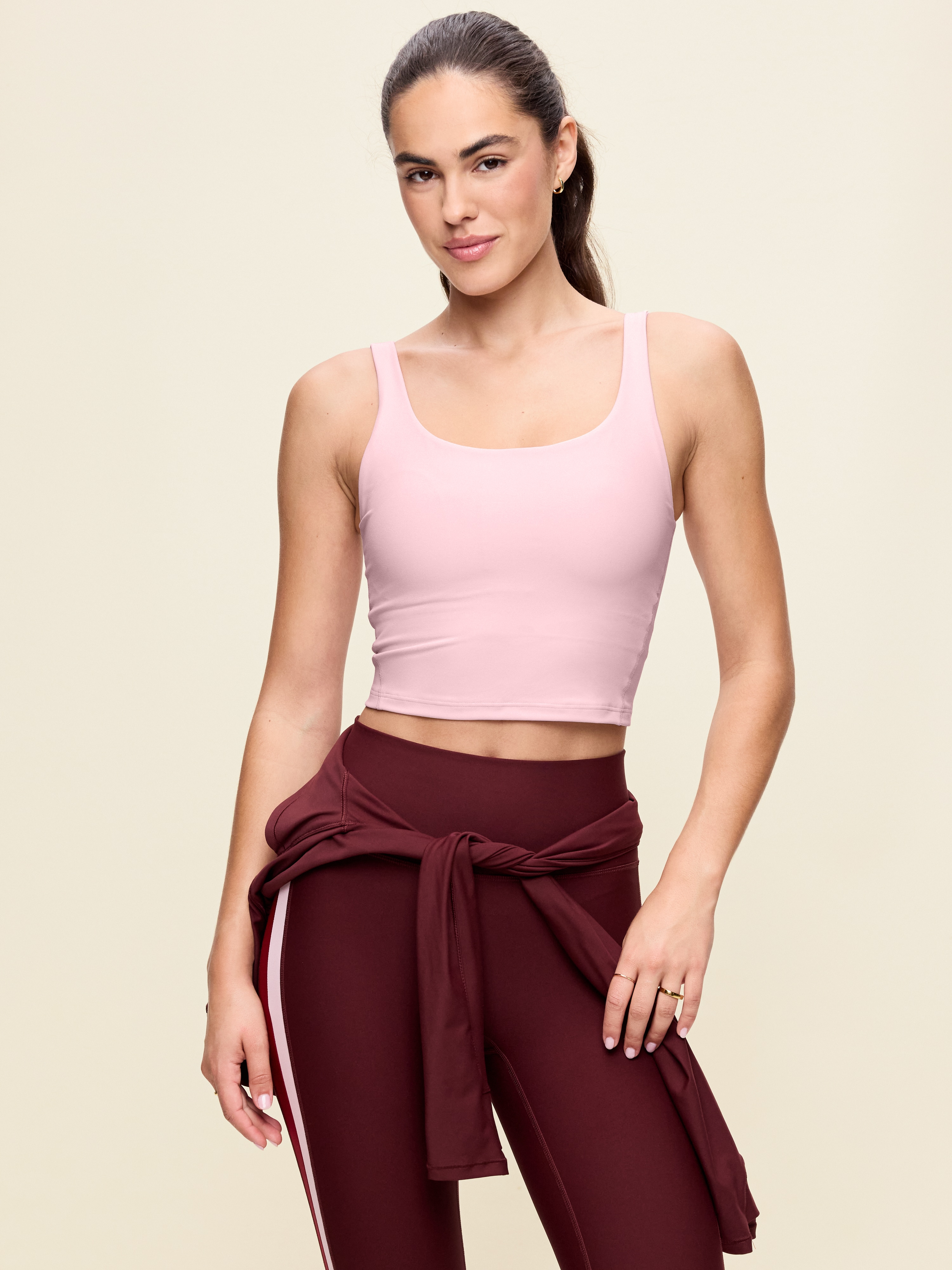 Light Support PowerSoft Longline Sports Bra - Fairytale Rose - 1