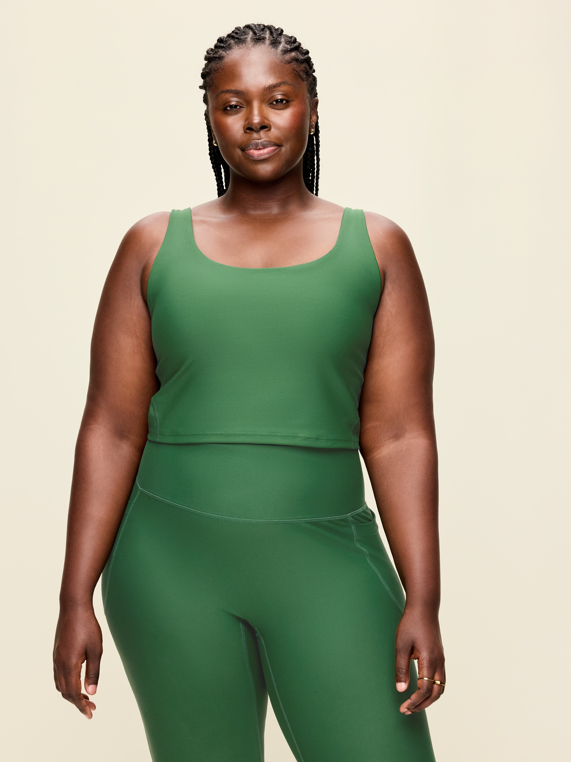 Light Support PowerSoft Longline Sports Bra - Field Of Greens - 5