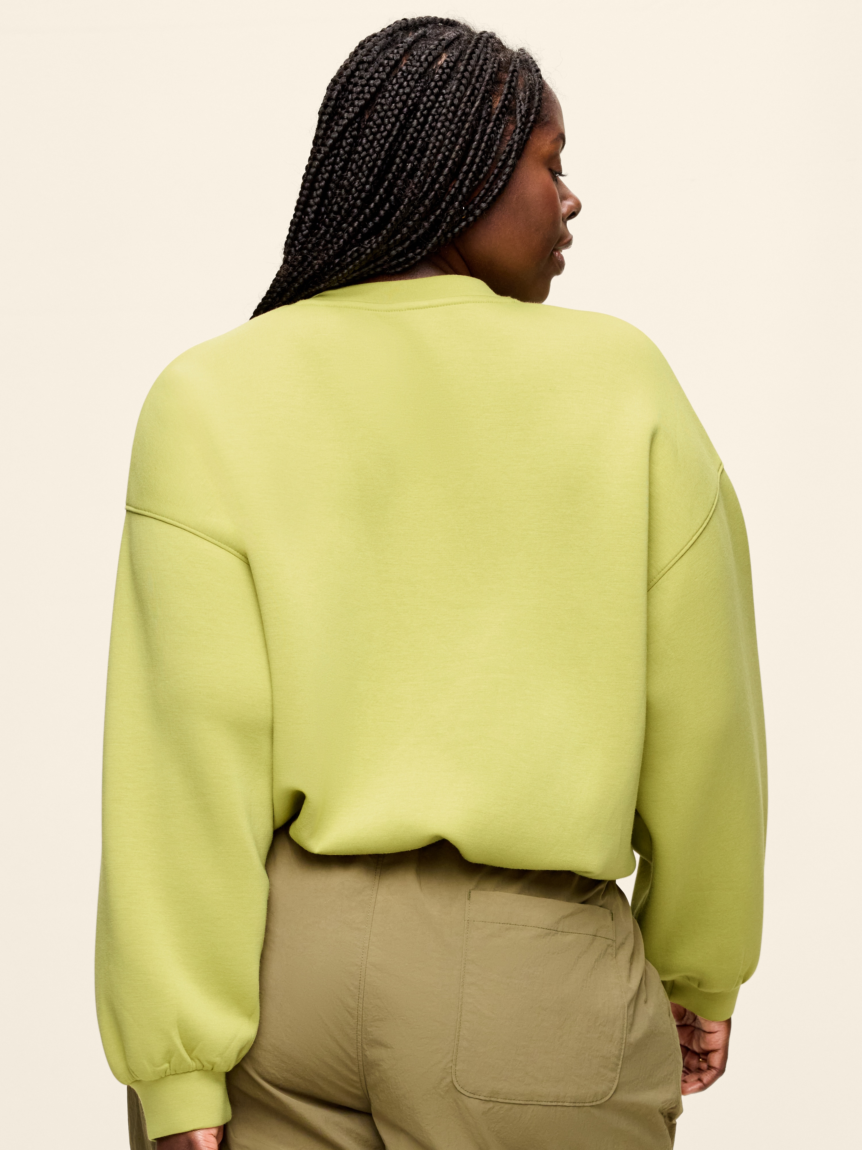 Bounce Fleece Bubble-Hem Sweatshirt - Marshy Grass - 9