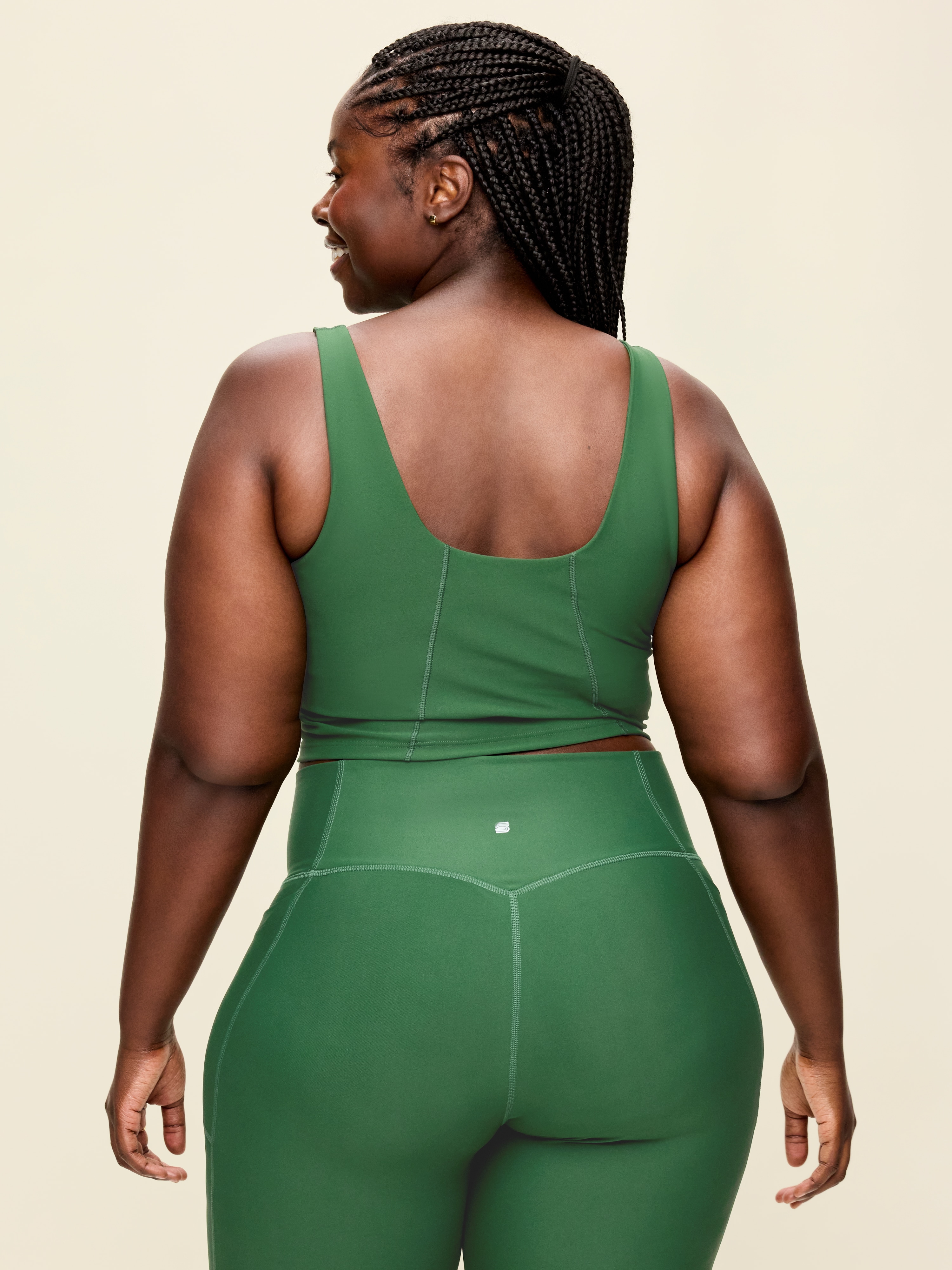 Light Support PowerSoft Longline Sports Bra - Field Of Greens - 6