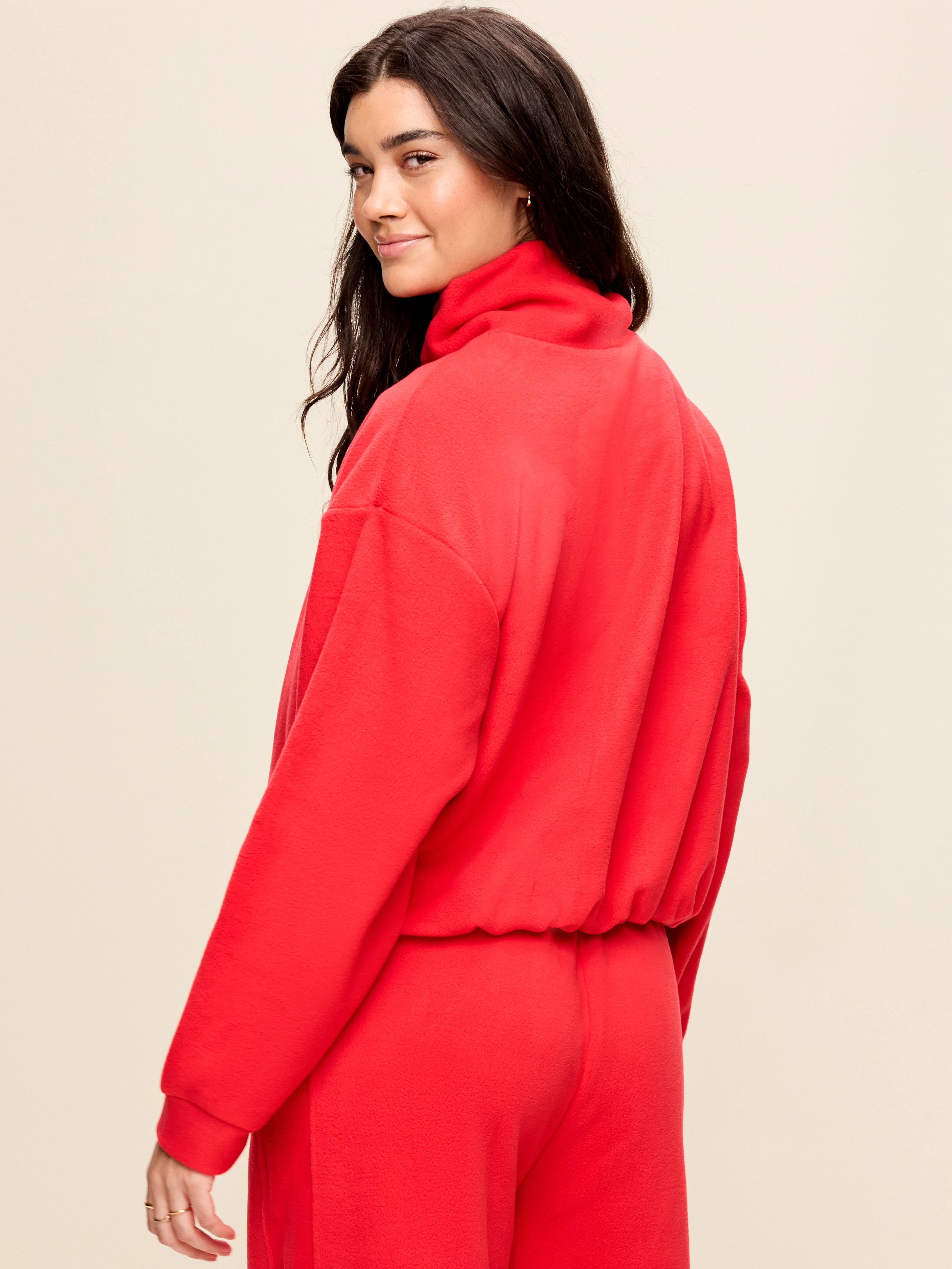 Performance Fleece Funnel Neck Pullover - Amaryllis - 6