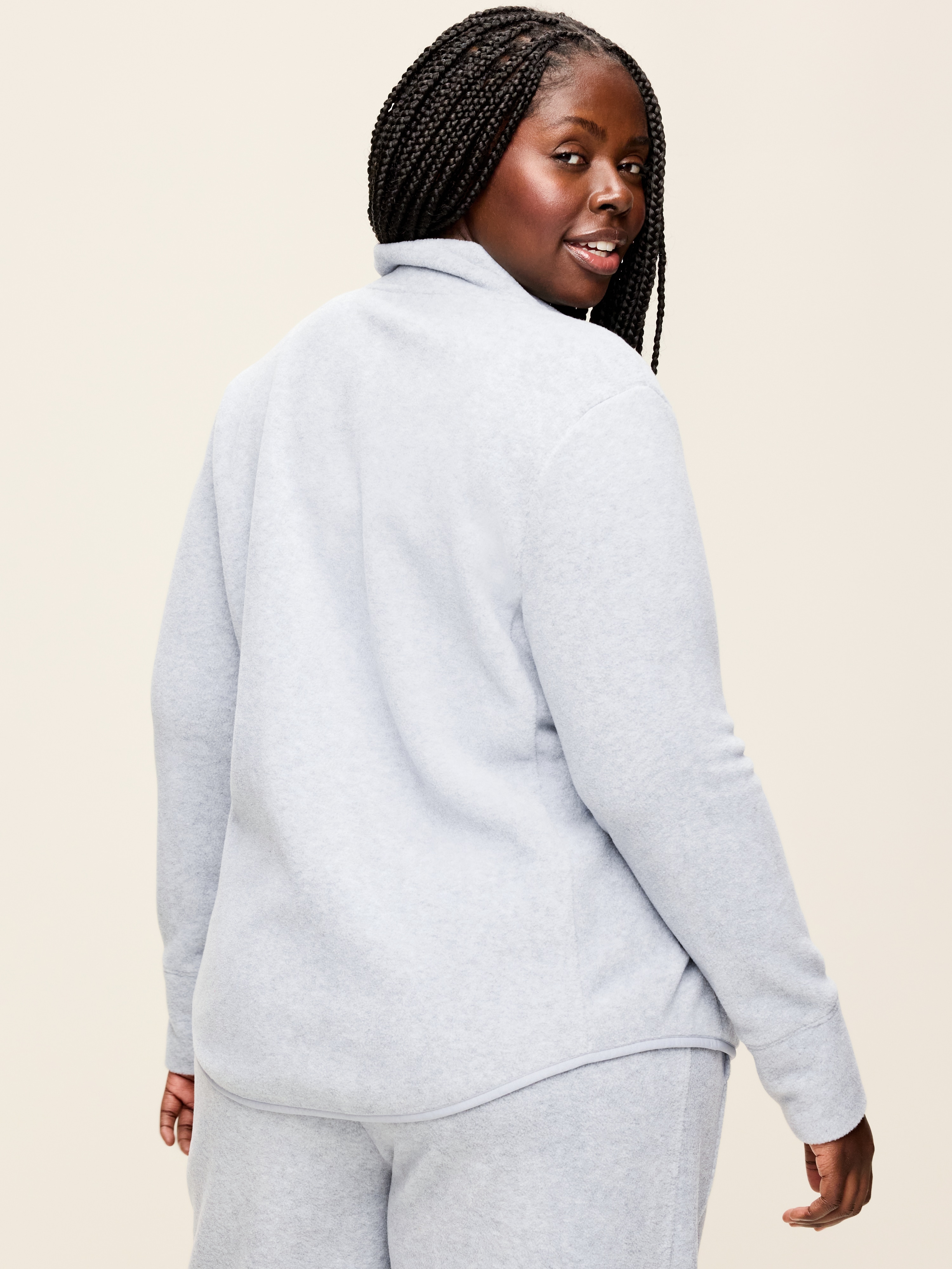 Fitted Performance Fleece Full-Zip Jacket - Heather Grey - 8