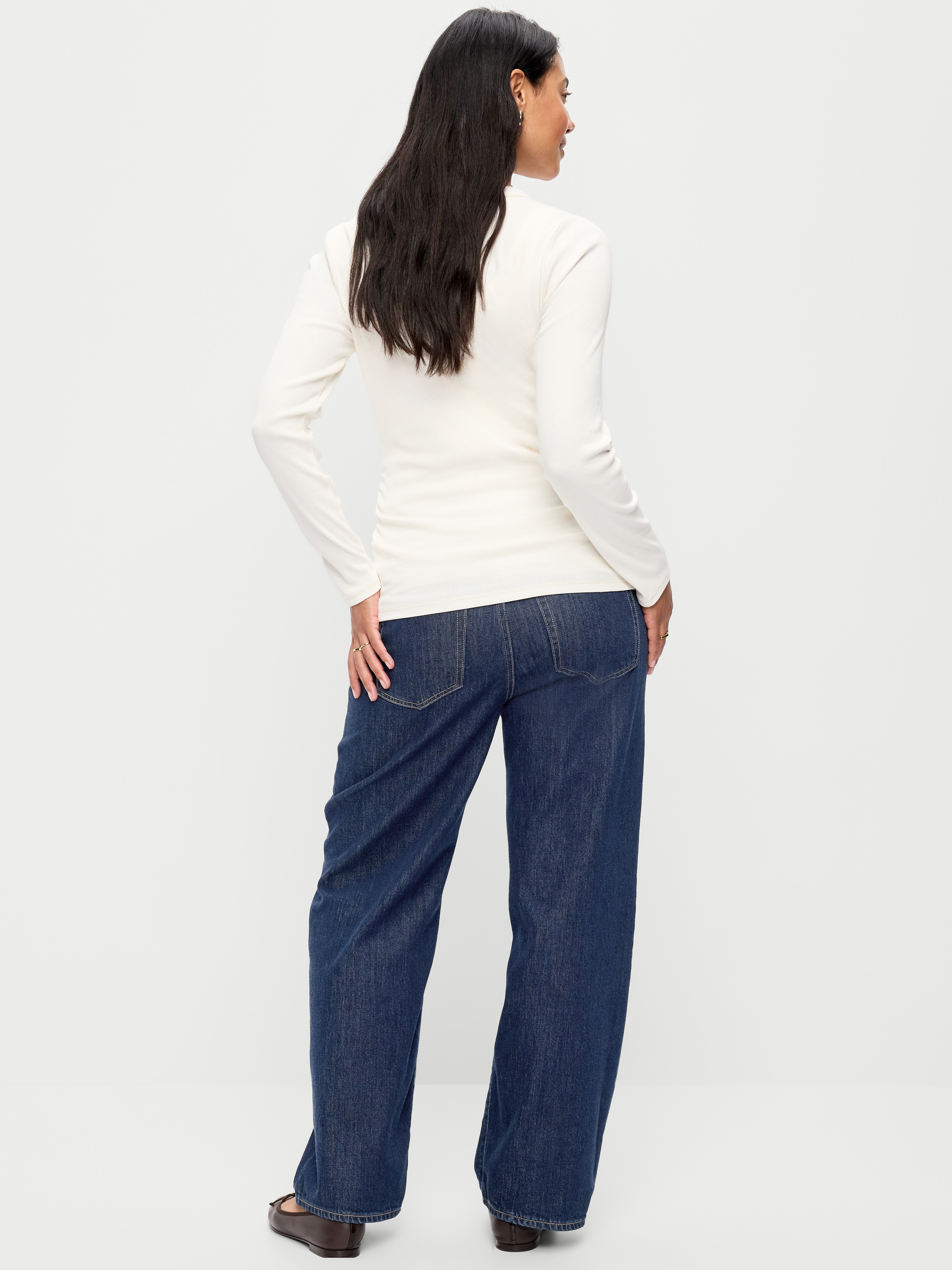 Maternity Low-Rise OG Loose Jeans - Heritage Rinse - 3