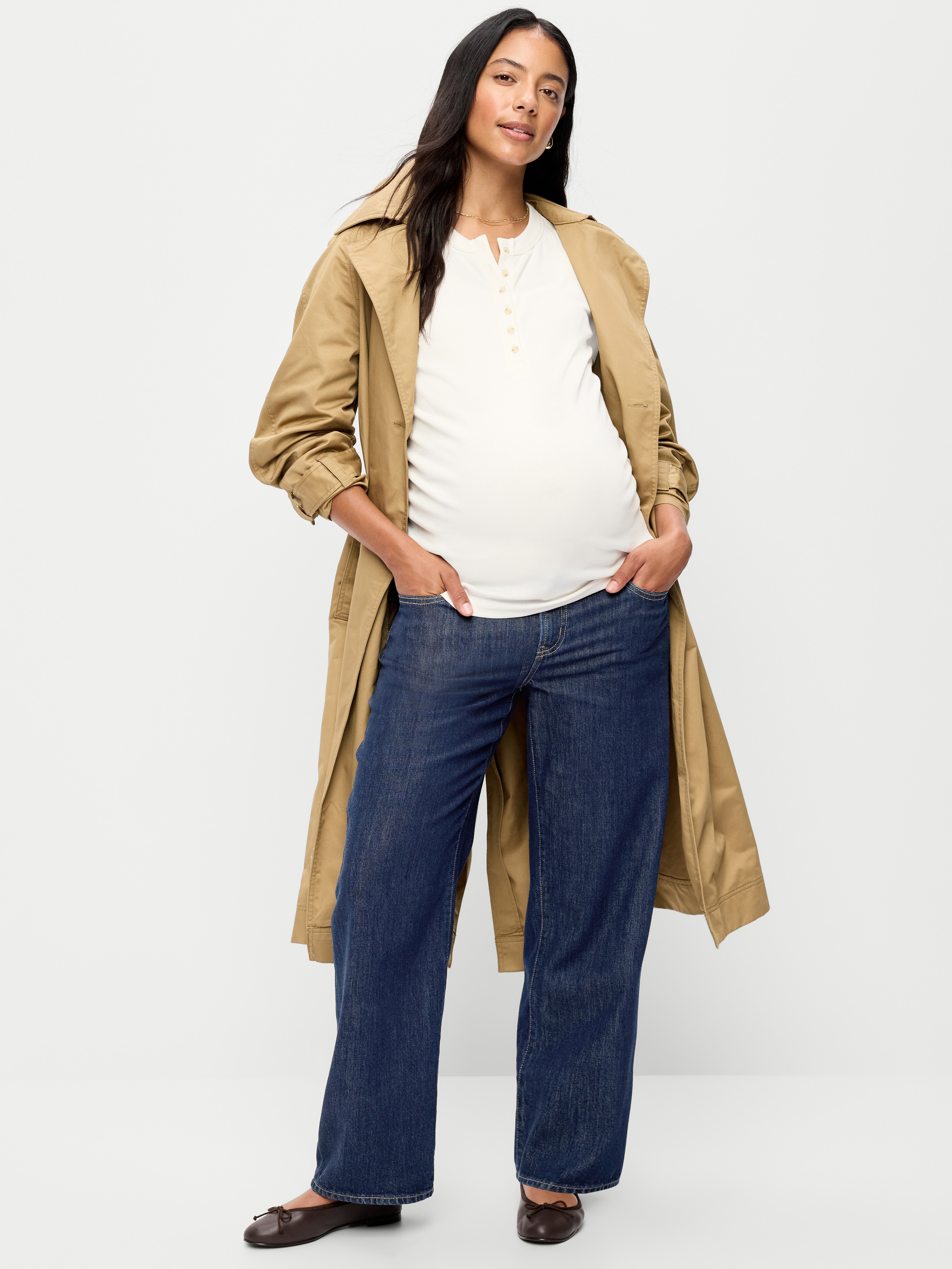 Maternity Low-Rise OG Loose Jeans - Heritage Rinse - 1