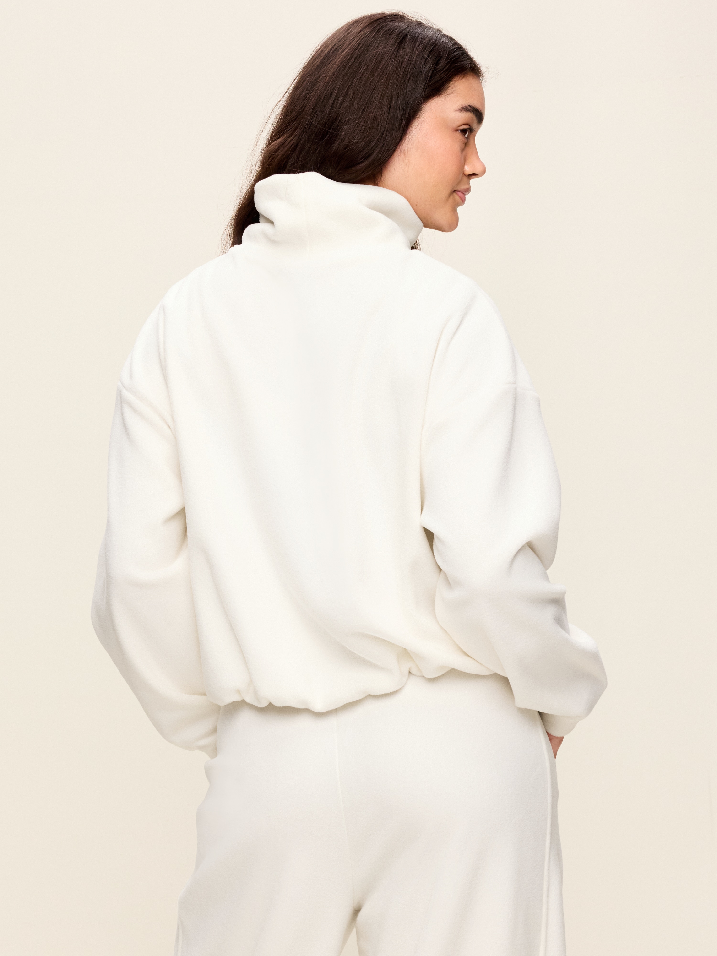 Performance Fleece Funnel Neck Pullover - Sea Salt - 6