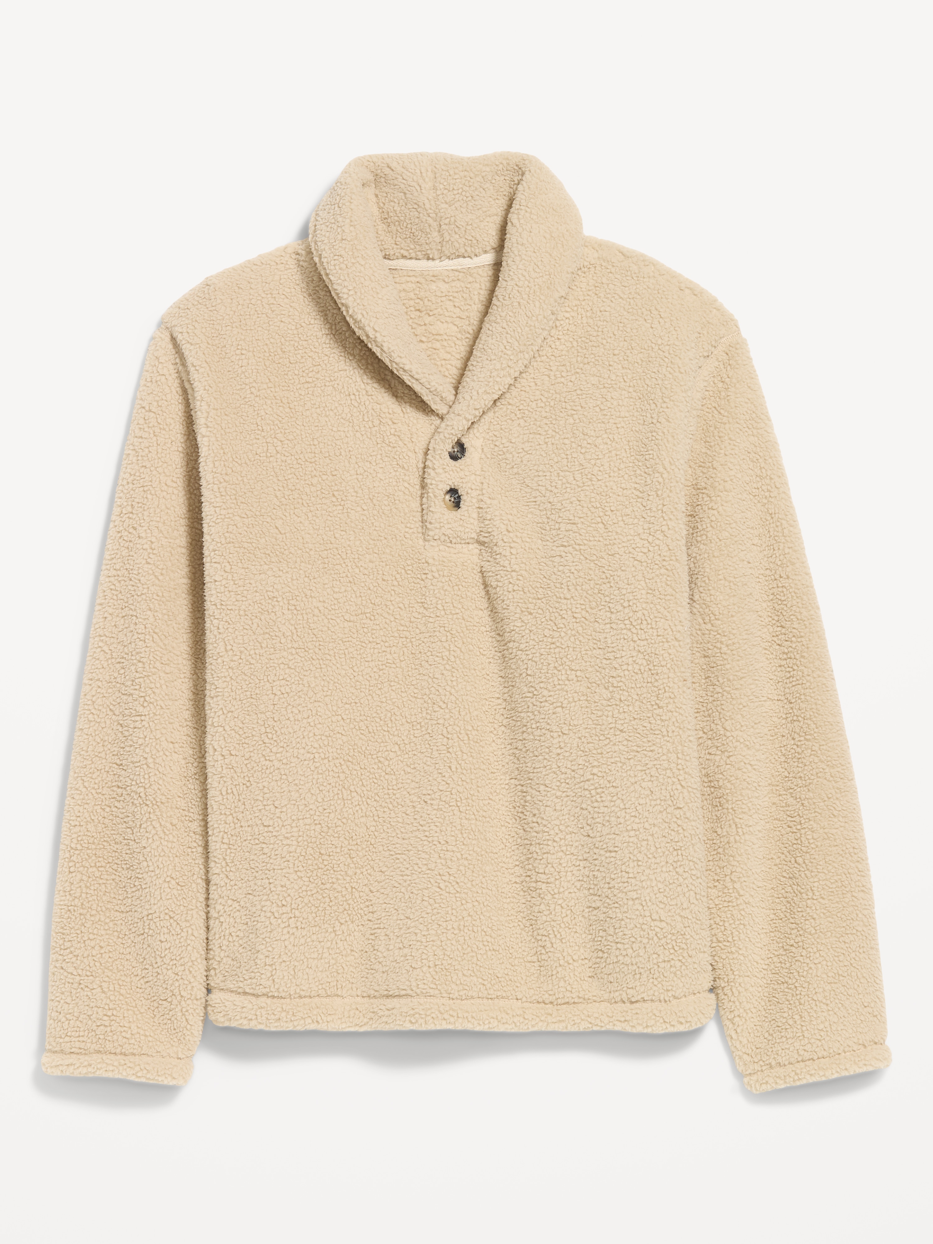 Shawl-Collar Sherpa Pullover - A Stone's Throw - 4