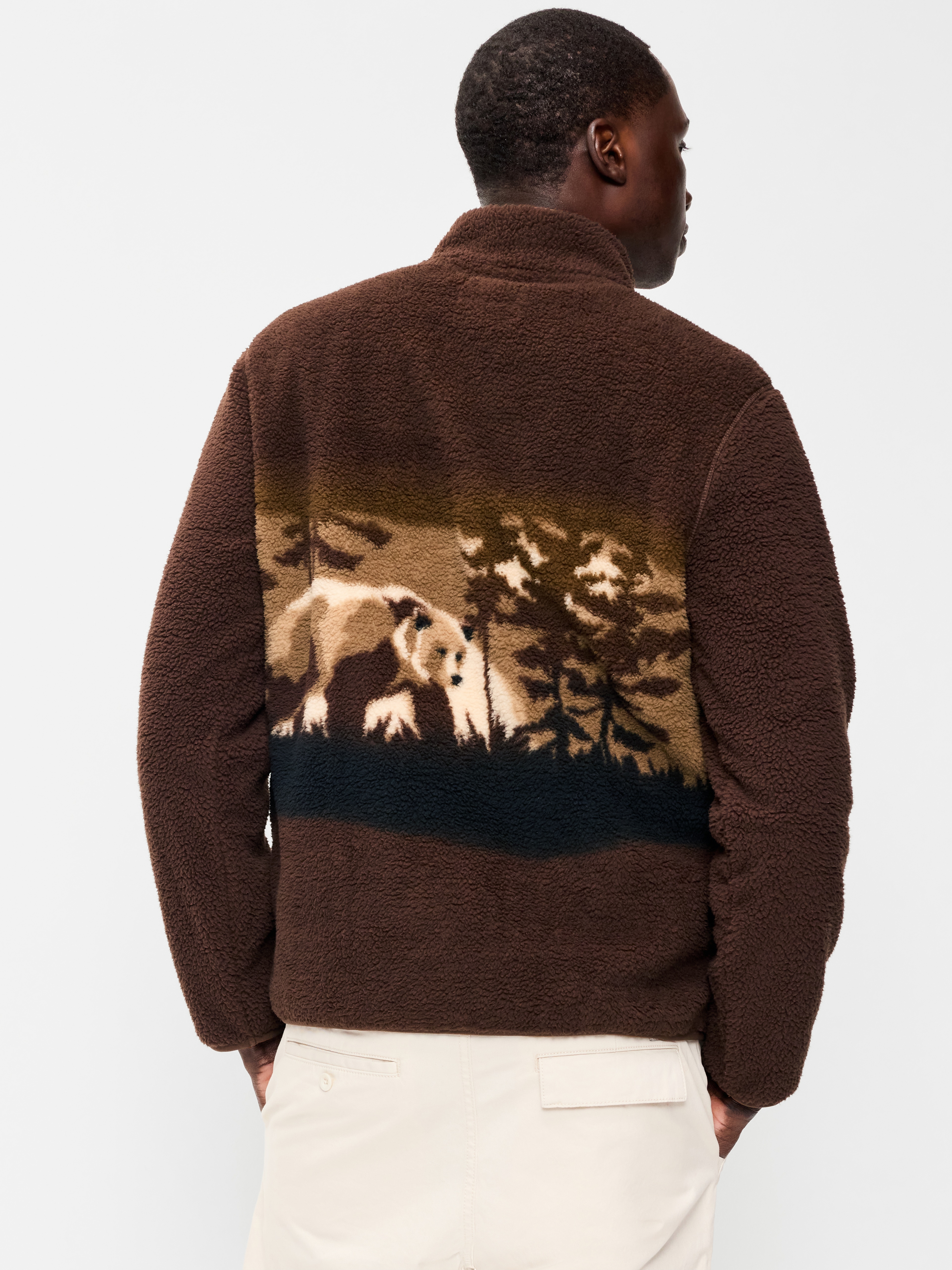 Sherpa Quarter Zip - Teddy Bear Brown - 2