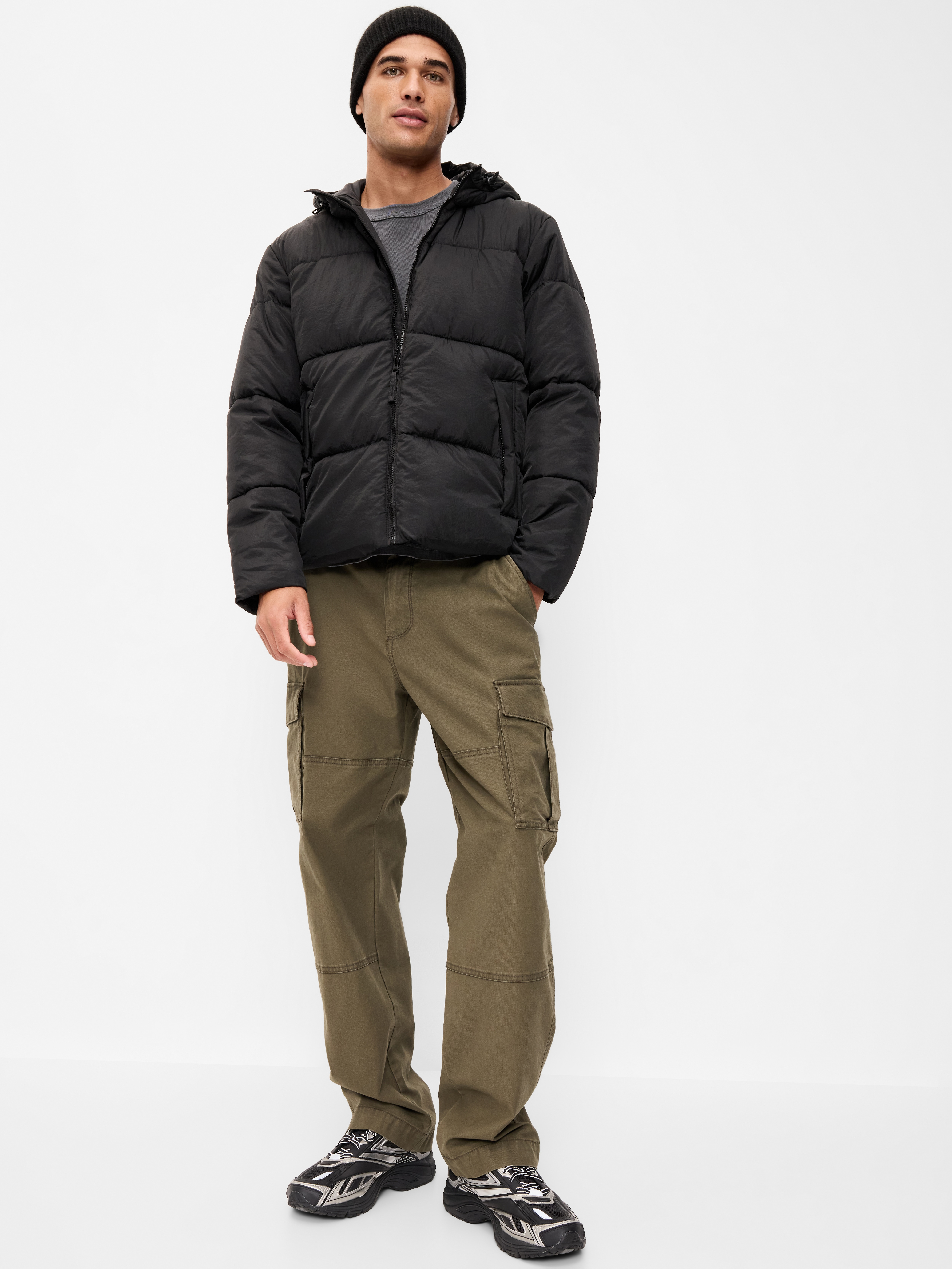 Water-Resistant Puffer Jacket - Black Jack - 3