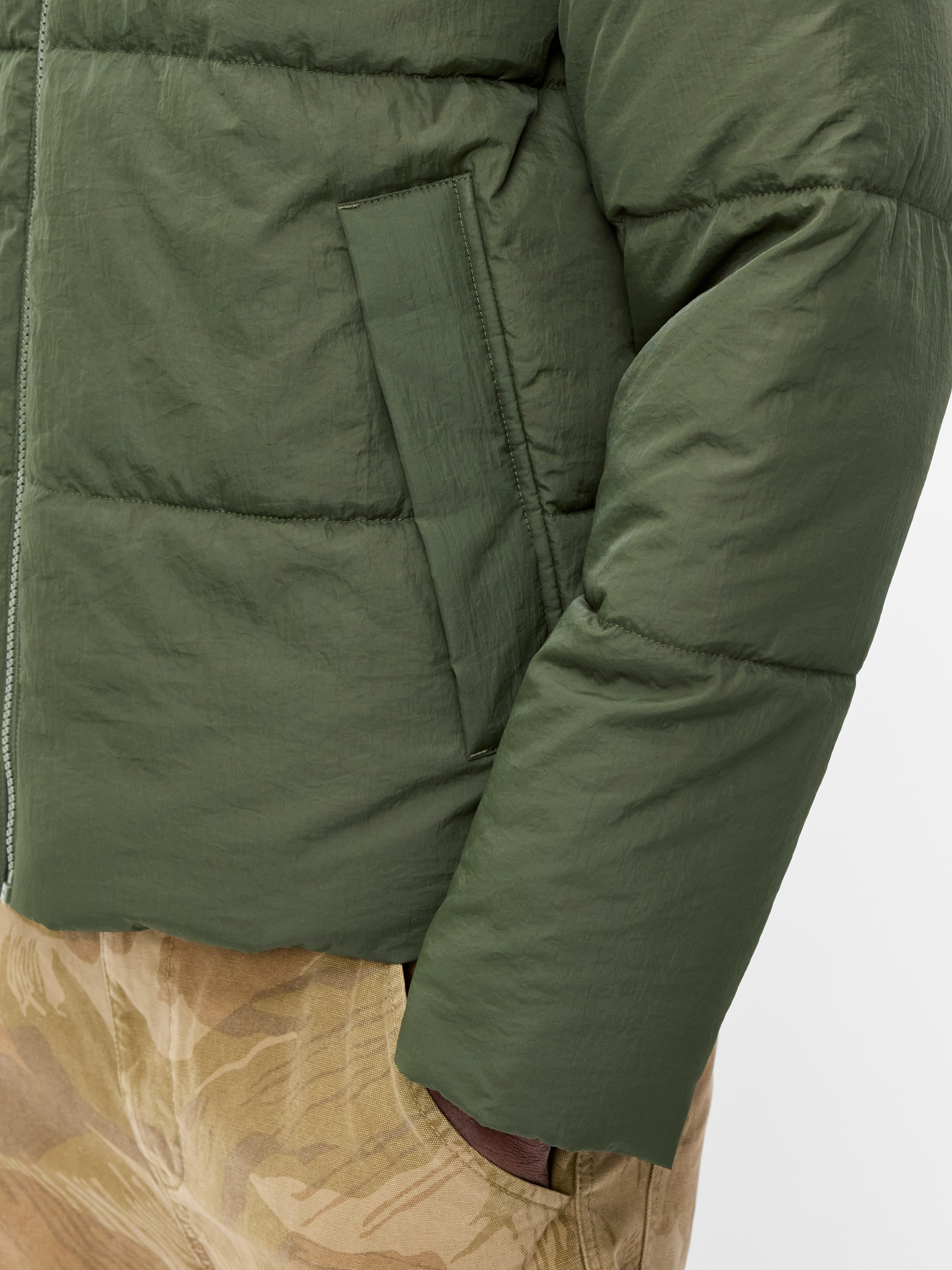 Water-Resistant Puffer Jacket - Heritage Green - 5