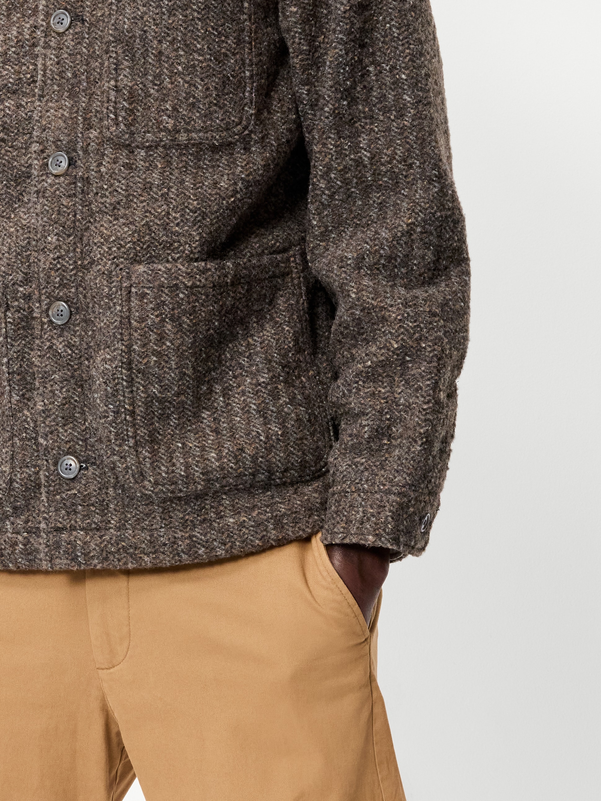 Wool-Blend Chore Jacket - Gray - 3