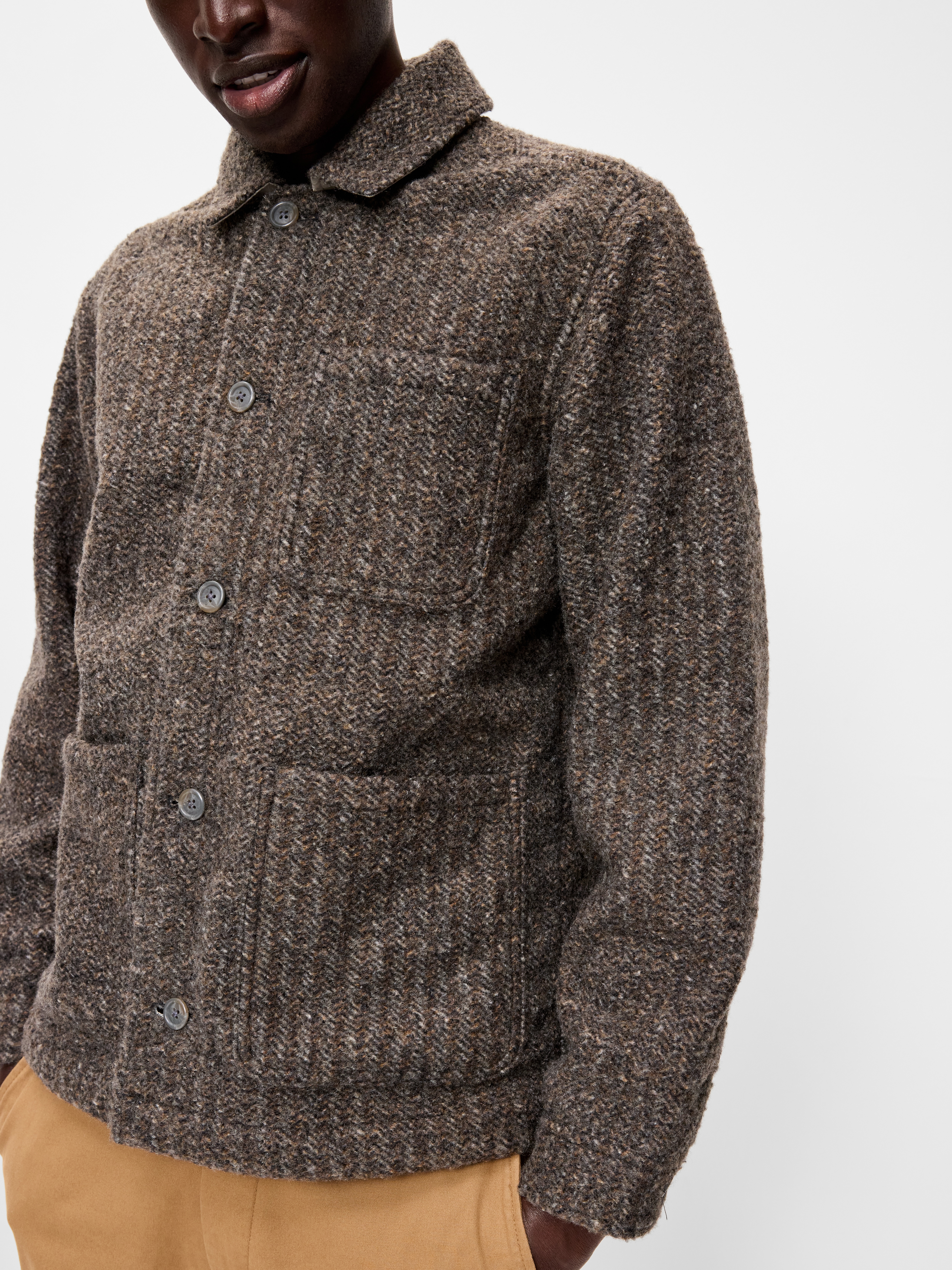 Wool-Blend Chore Jacket - Gray - 5