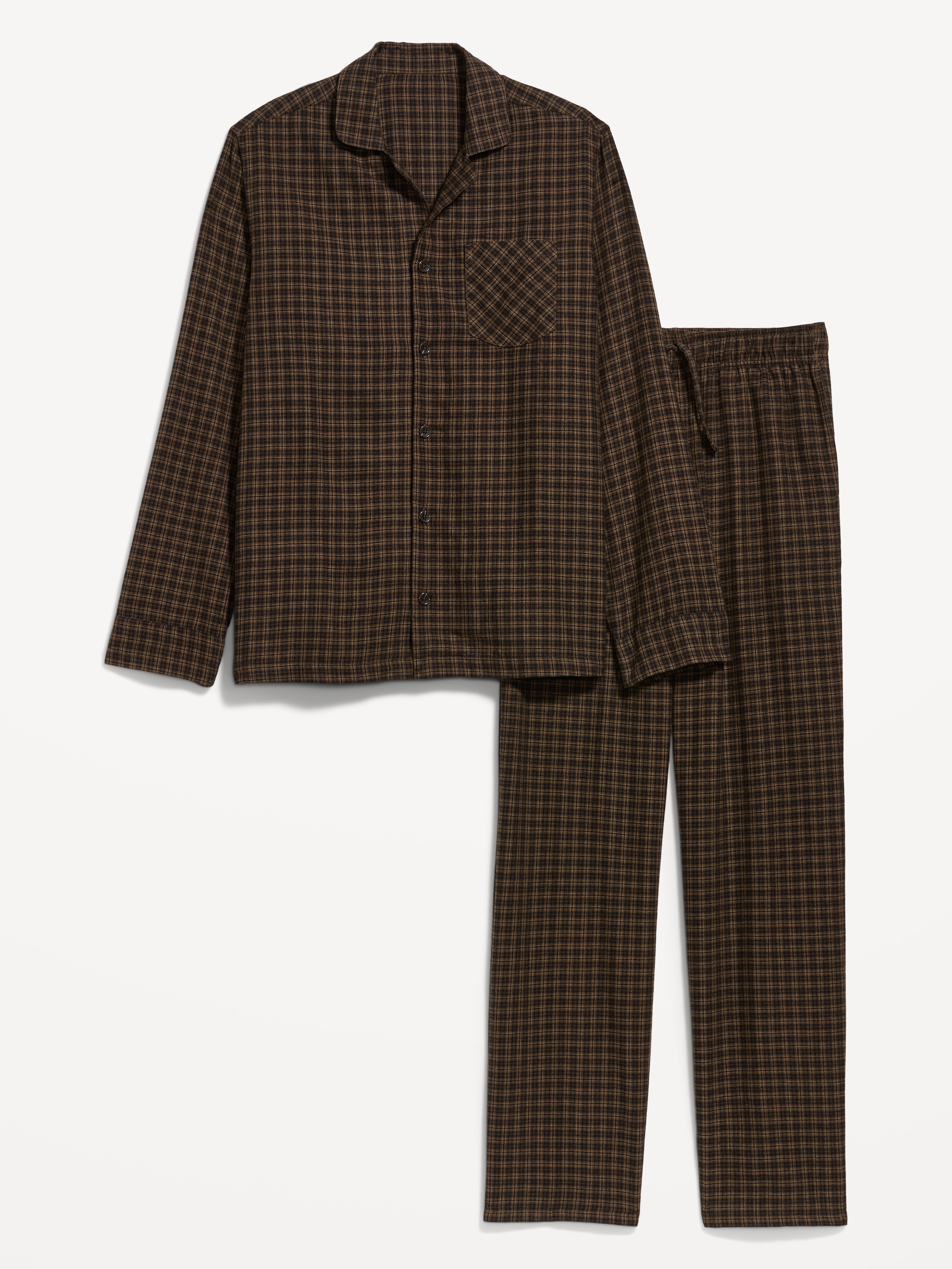 Flannel Pajama Pant Set for Men - Gray Tweed - 3