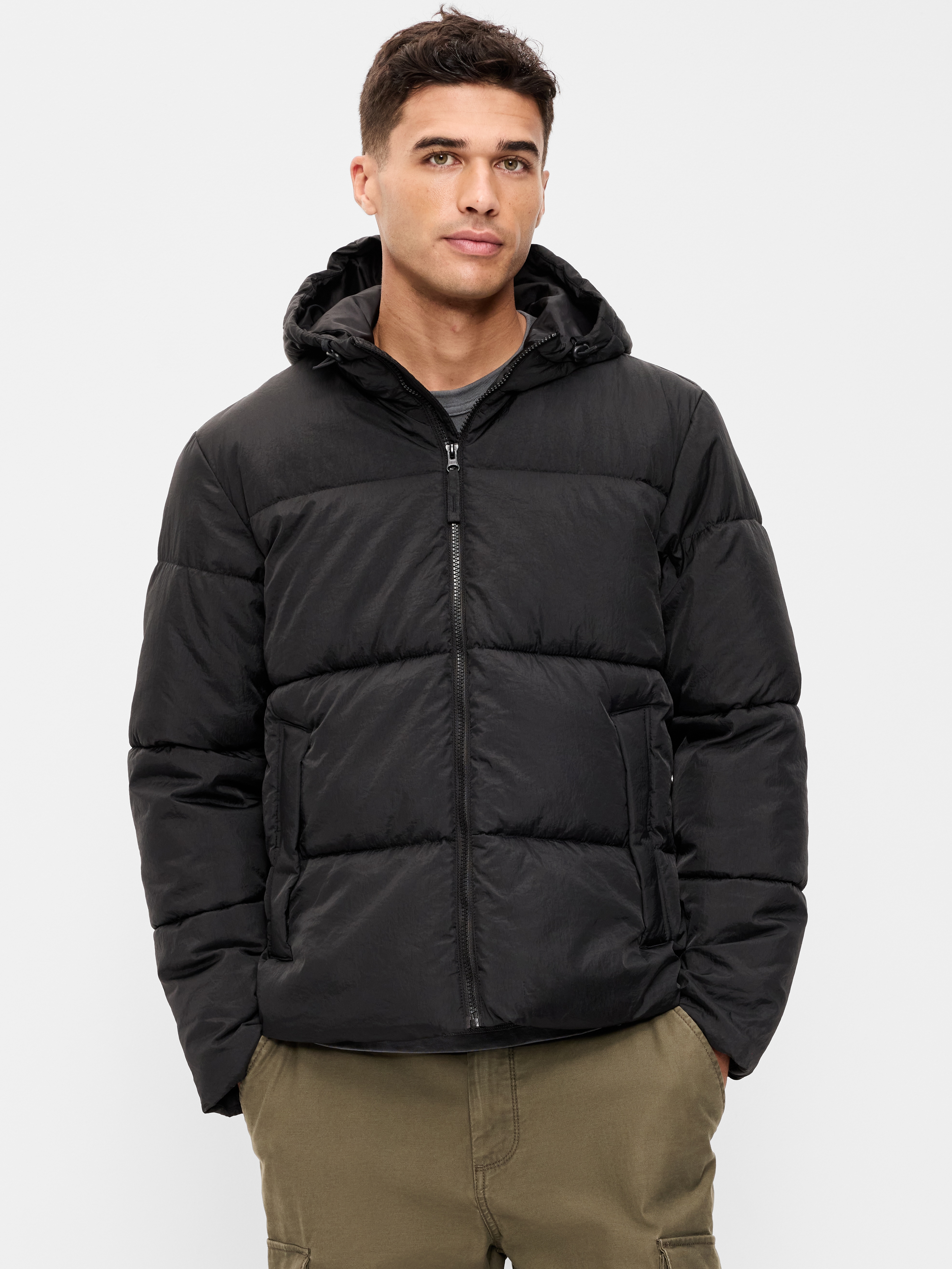 Water-Resistant Puffer Jacket - Black Jack - 1