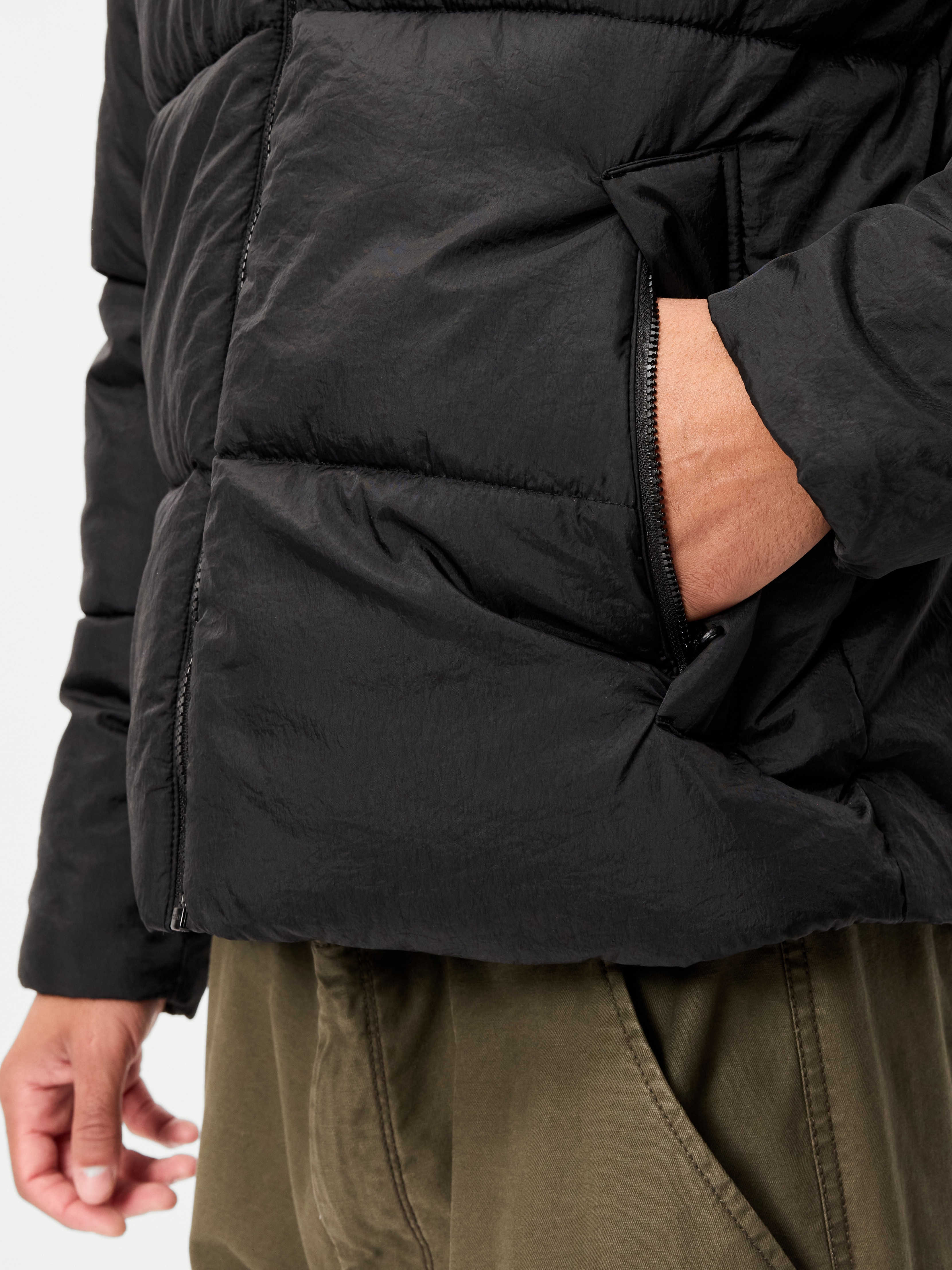 Water-Resistant Puffer Jacket - Black Jack - 5