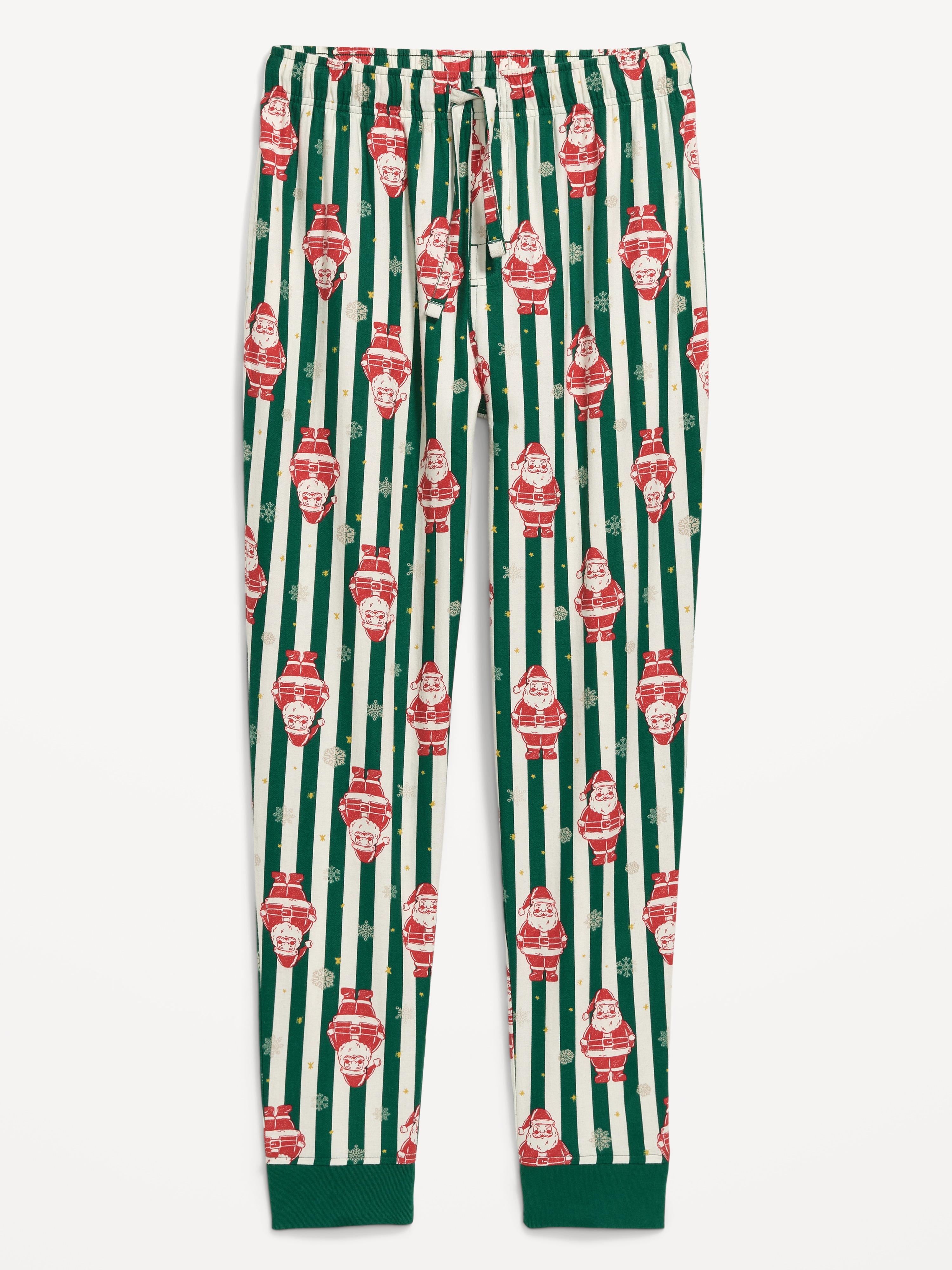 Flannel Pajama Joggers for Men - Santa Stripes (Match the Fam!) - 3