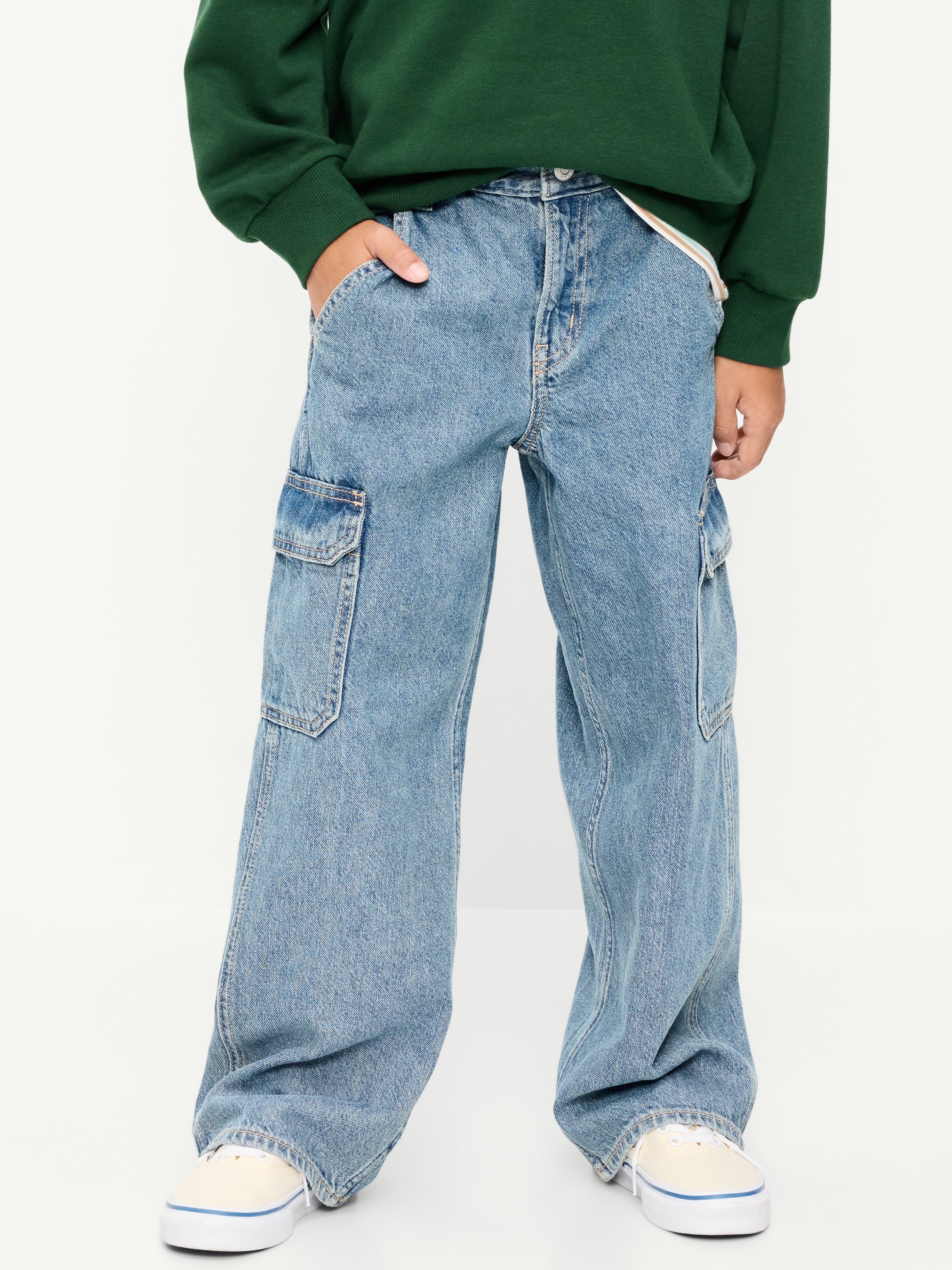 Super Baggy Jeans for Boys - Light Wash - 1